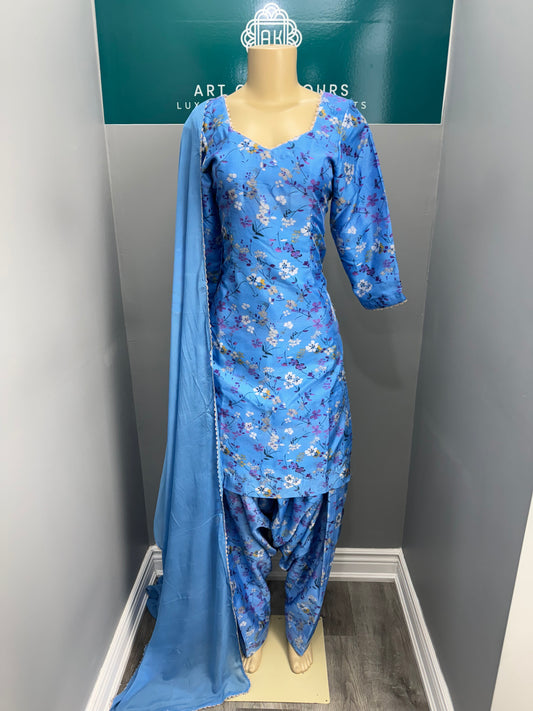 Upada Silk Printed Salwar Suit- AK29-1526