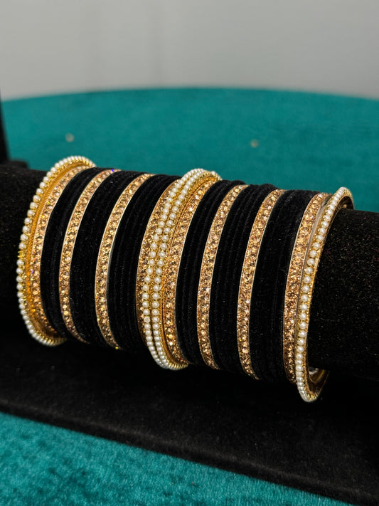 Designer Velvet Work Bangles