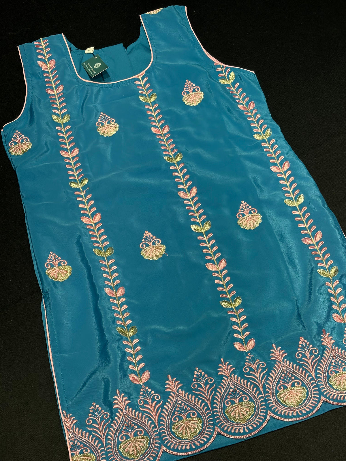 Baby Blue Threadwork Kid’s Salwar Suit