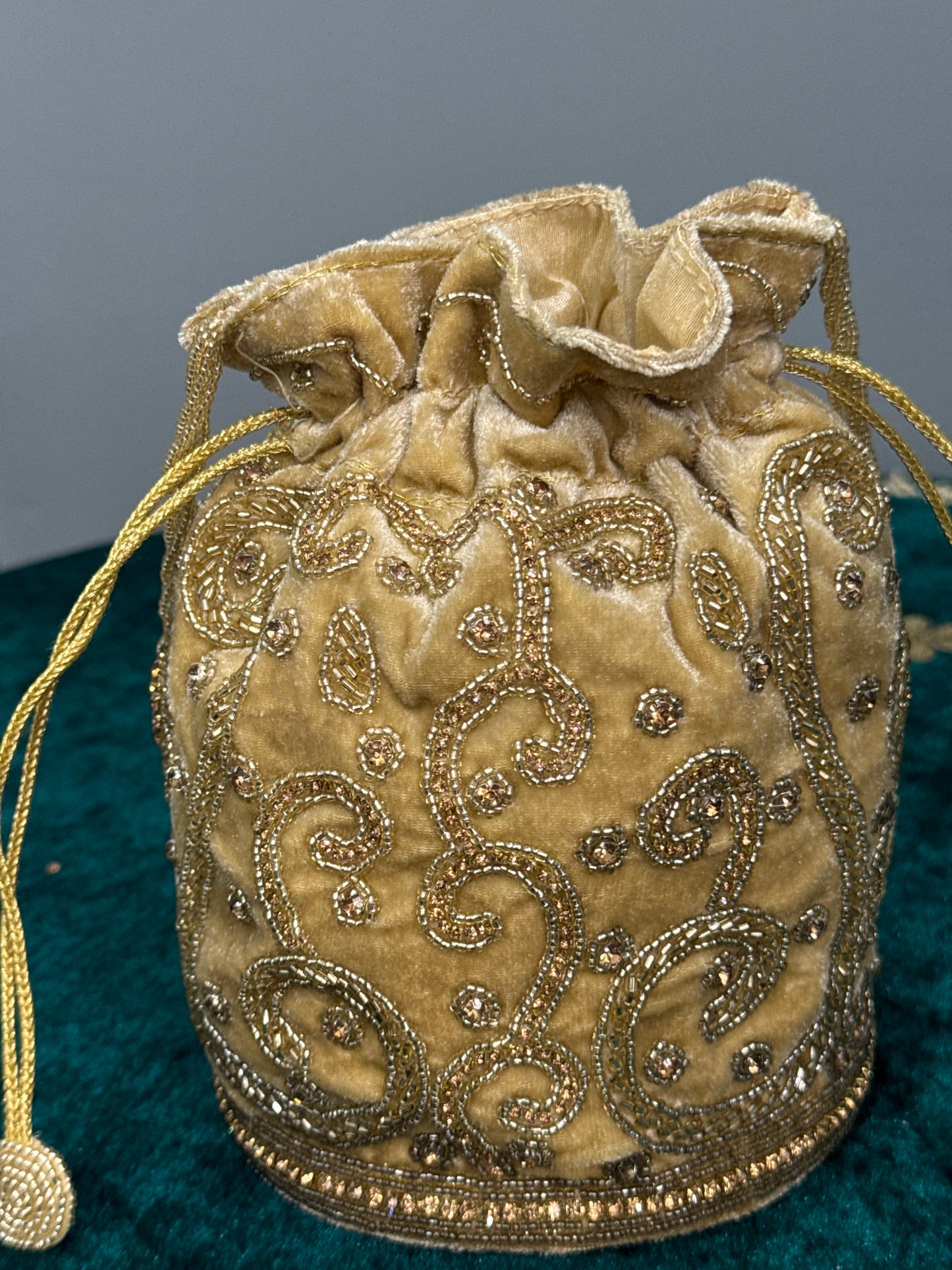 Gold Sippi Work Potli