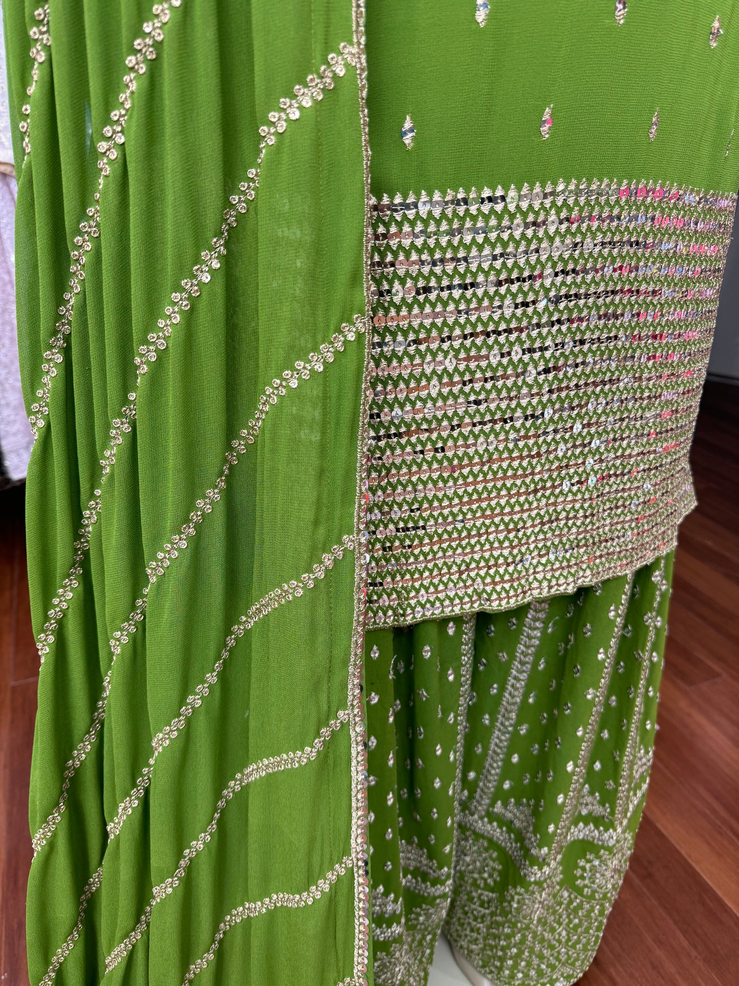 Mendhi Party Wear Gharara Suit