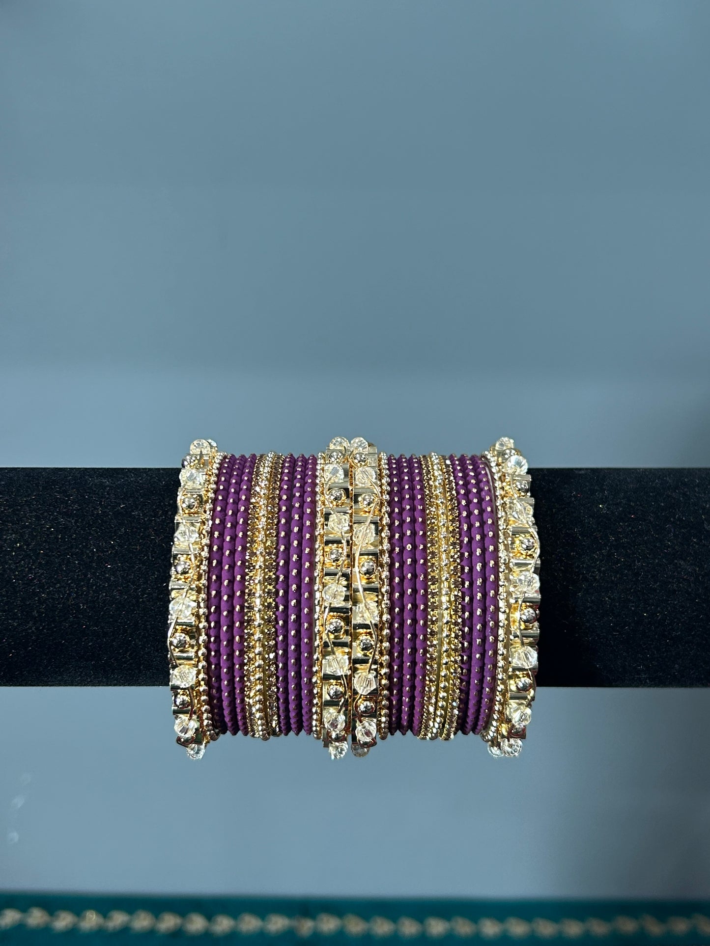 Purple Golden Grace Bangles
