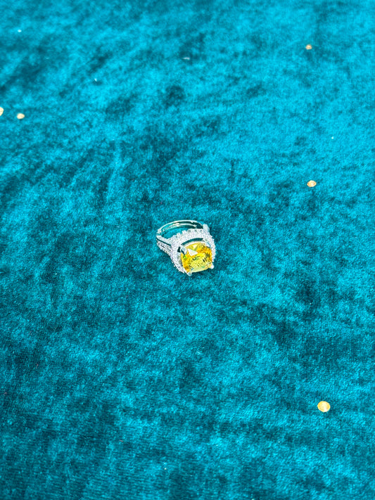 Chandiya Yellow AD Ring