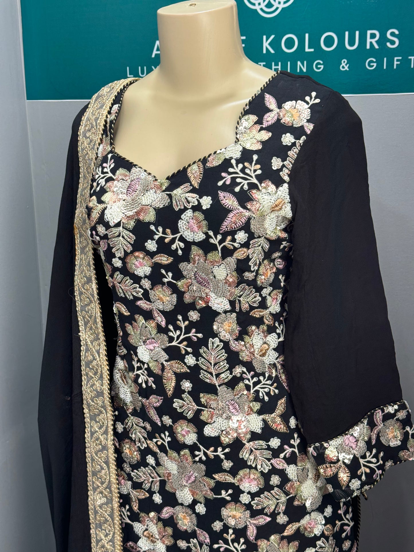 Sequence Work Gharara Suit