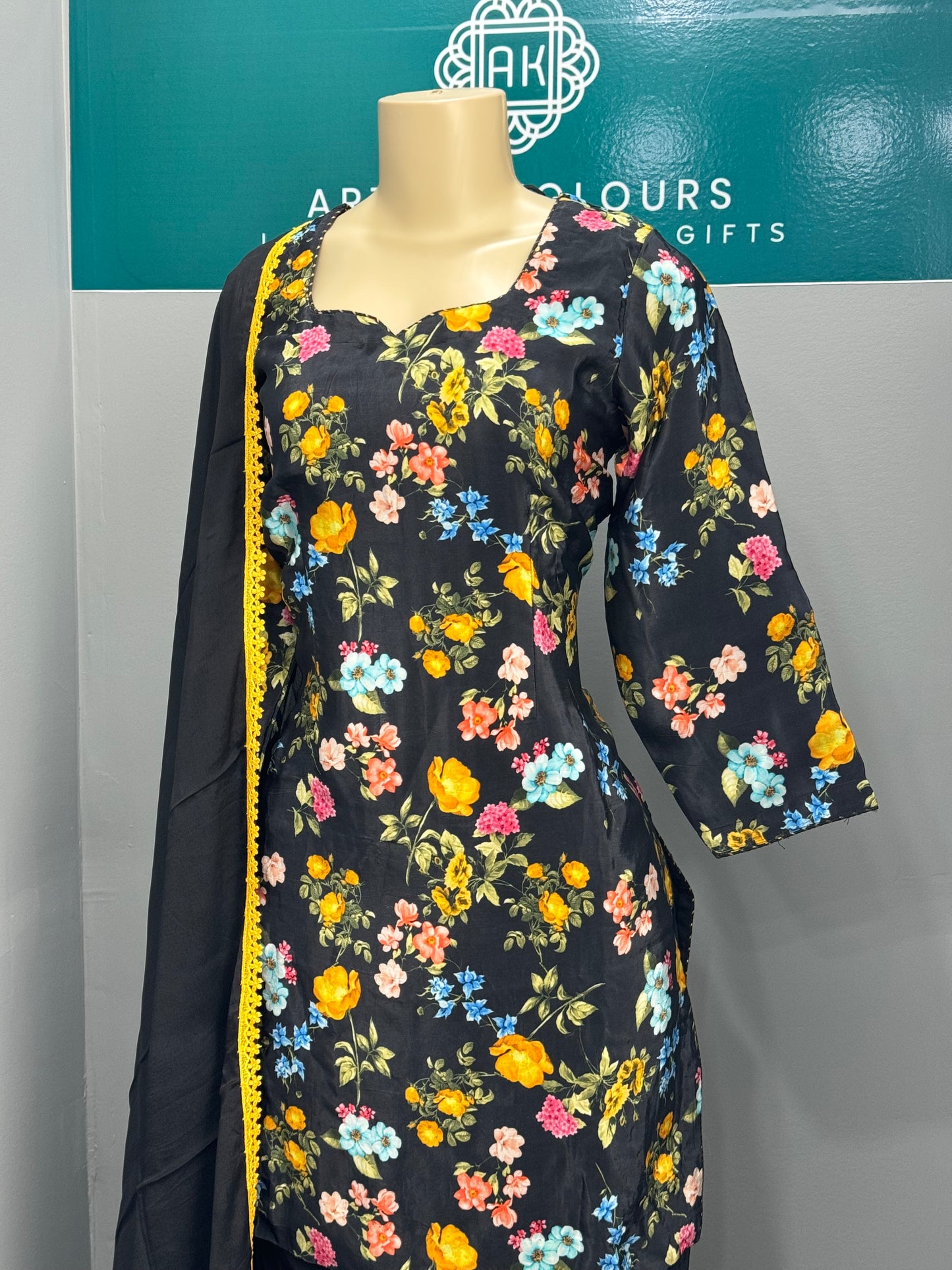 Crepe Printed Gharara Suit