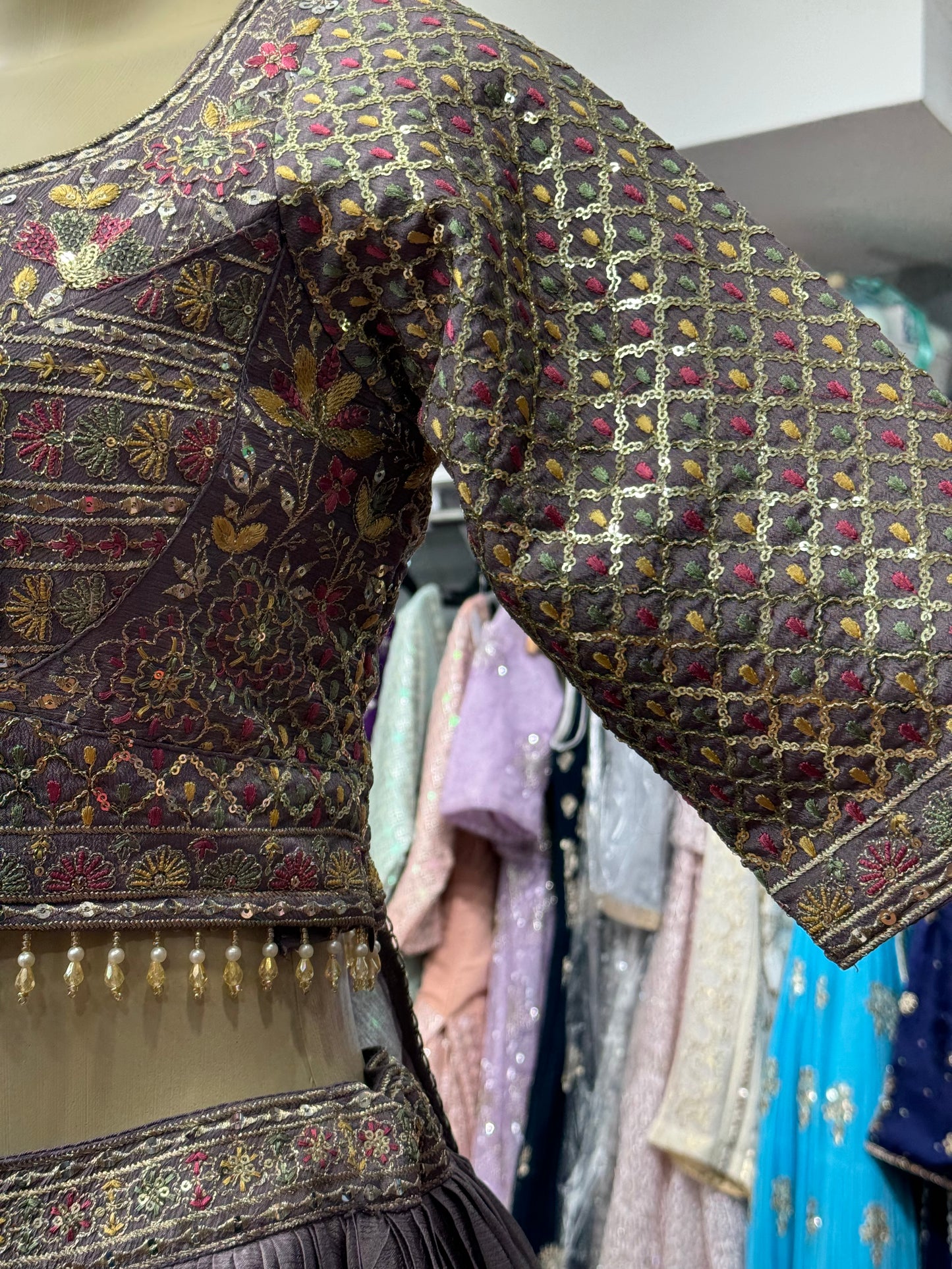 Thread and Sequence Work Lehenga