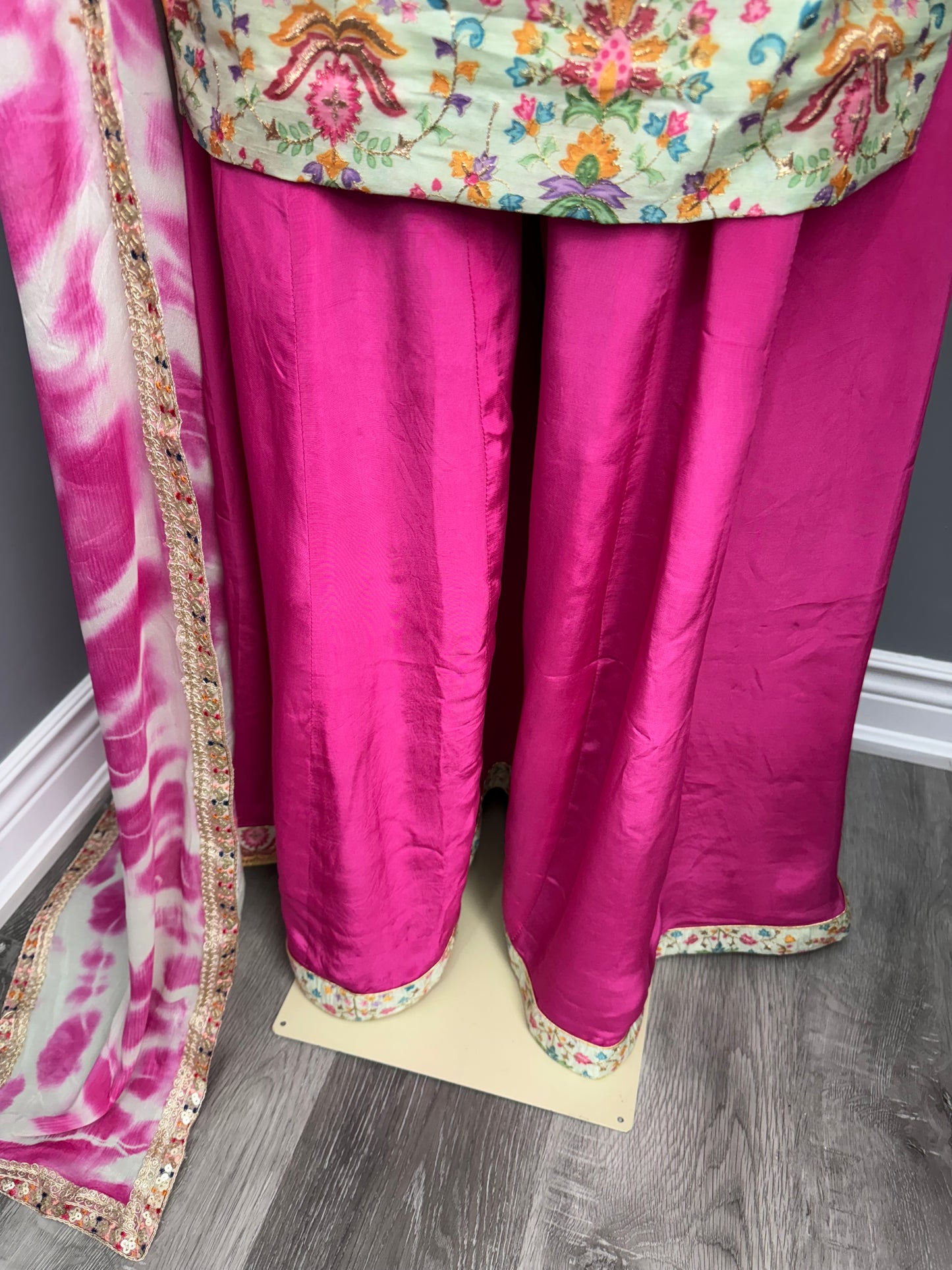 Pista Butter Gulzar Sharara Suit