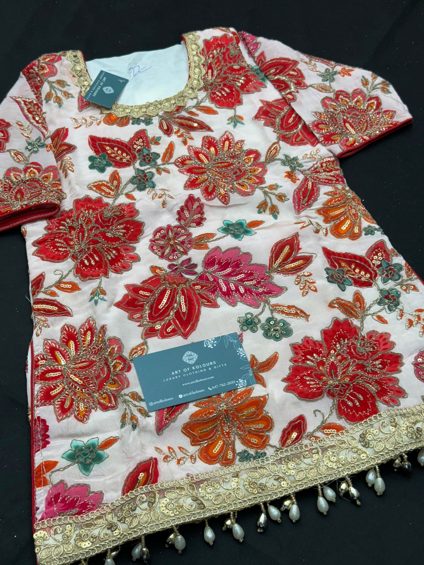 Reet Kids Salwar Suit V2- Red