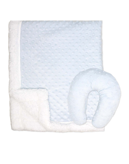 Blanket and Pillow- Blue