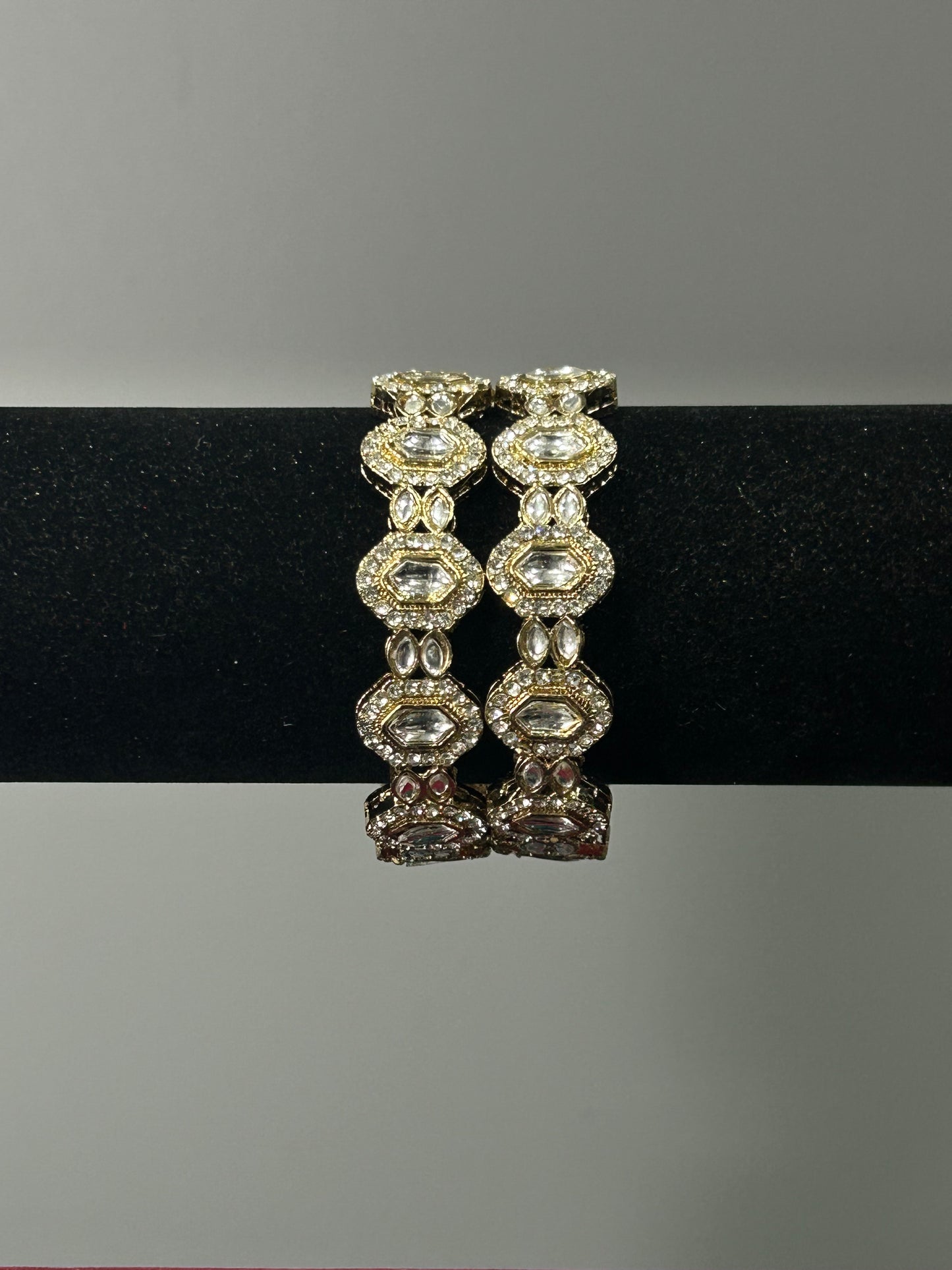 Classic Gold Kundan Kada Bangles