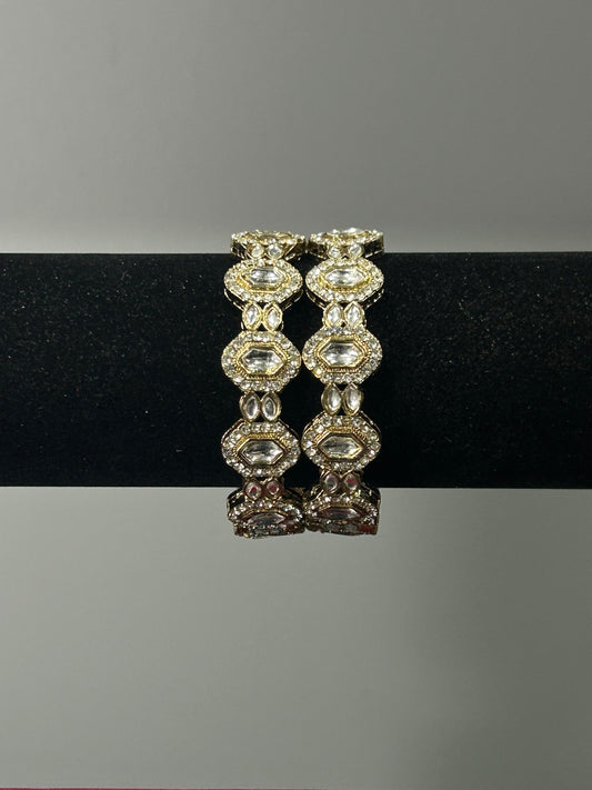 Classic Gold Kundan Kada Bangles