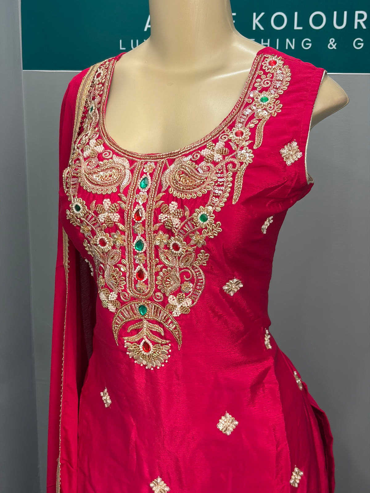 Ruby Red Crimson Handwork Salwar Suit AK6974-2526