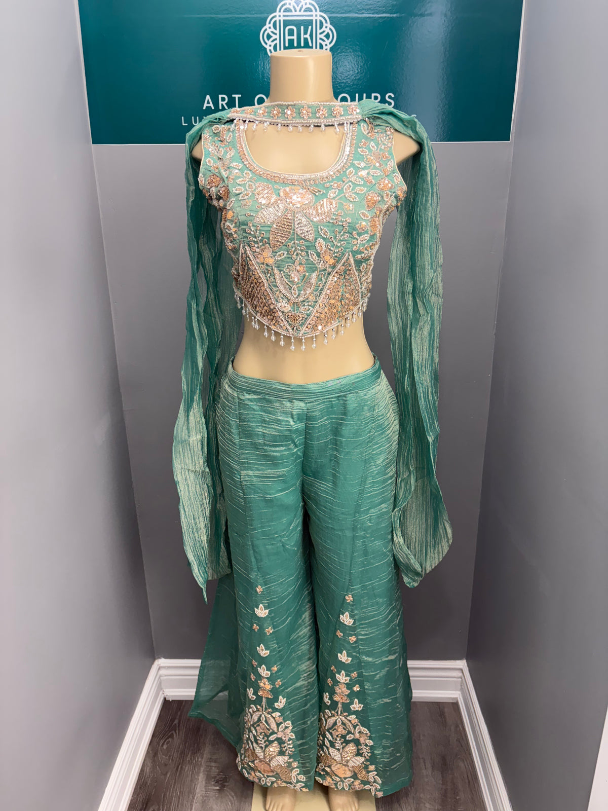 Readymade Blouse Sharara Suit- AK5758-1326