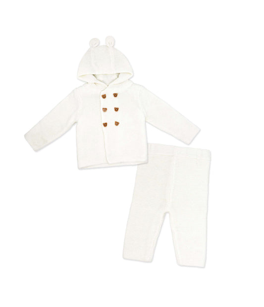 Knit Jacket Set- Ivory