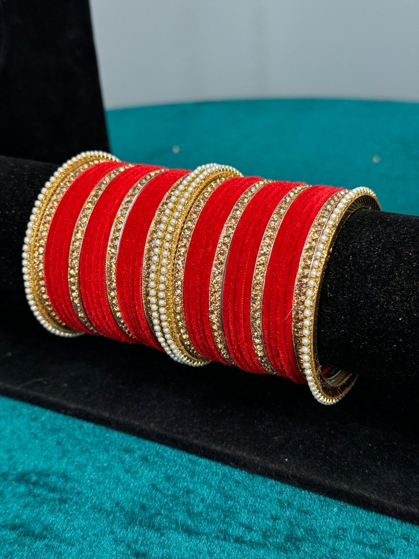 Designer Velvet Work Bangles