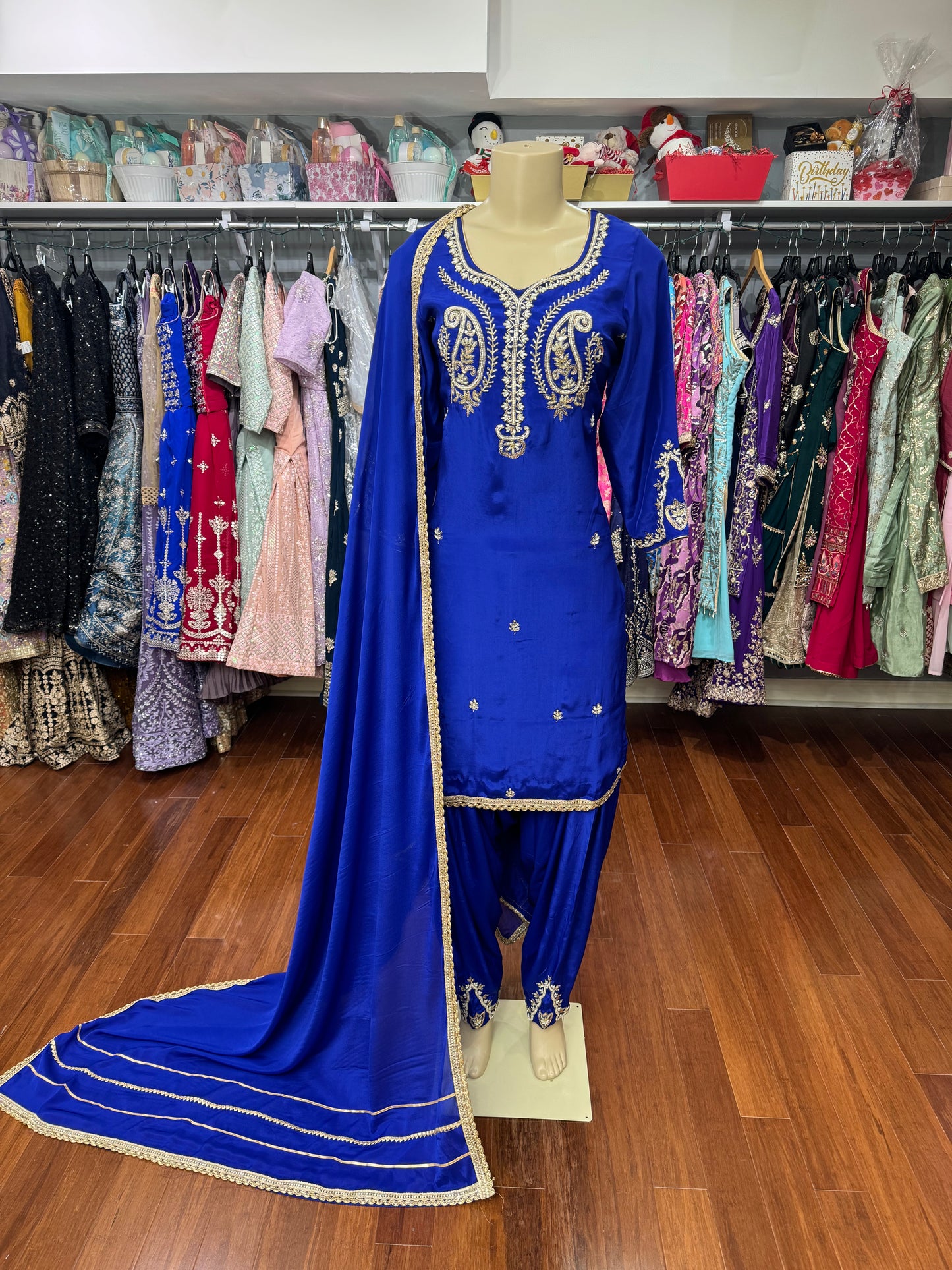 Royal Blue Handwork Salwar Suit