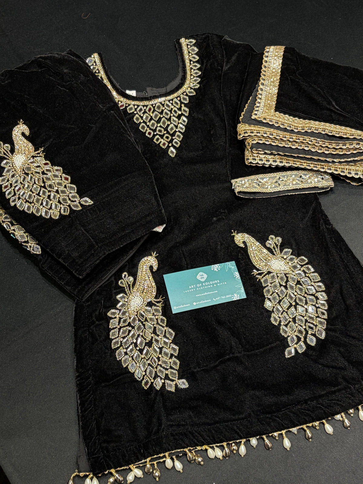 Black Velvet Morni Salwar Suit