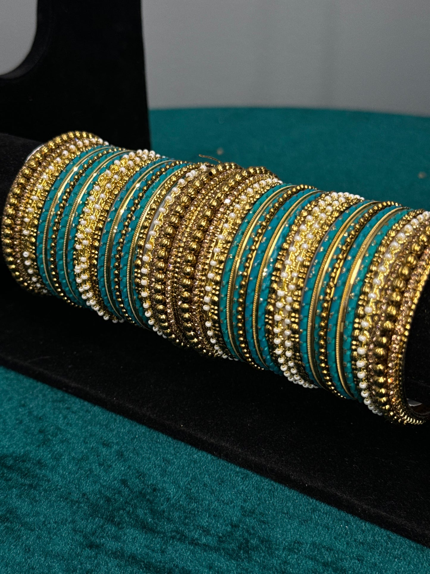 Teal Designer Work Bangles