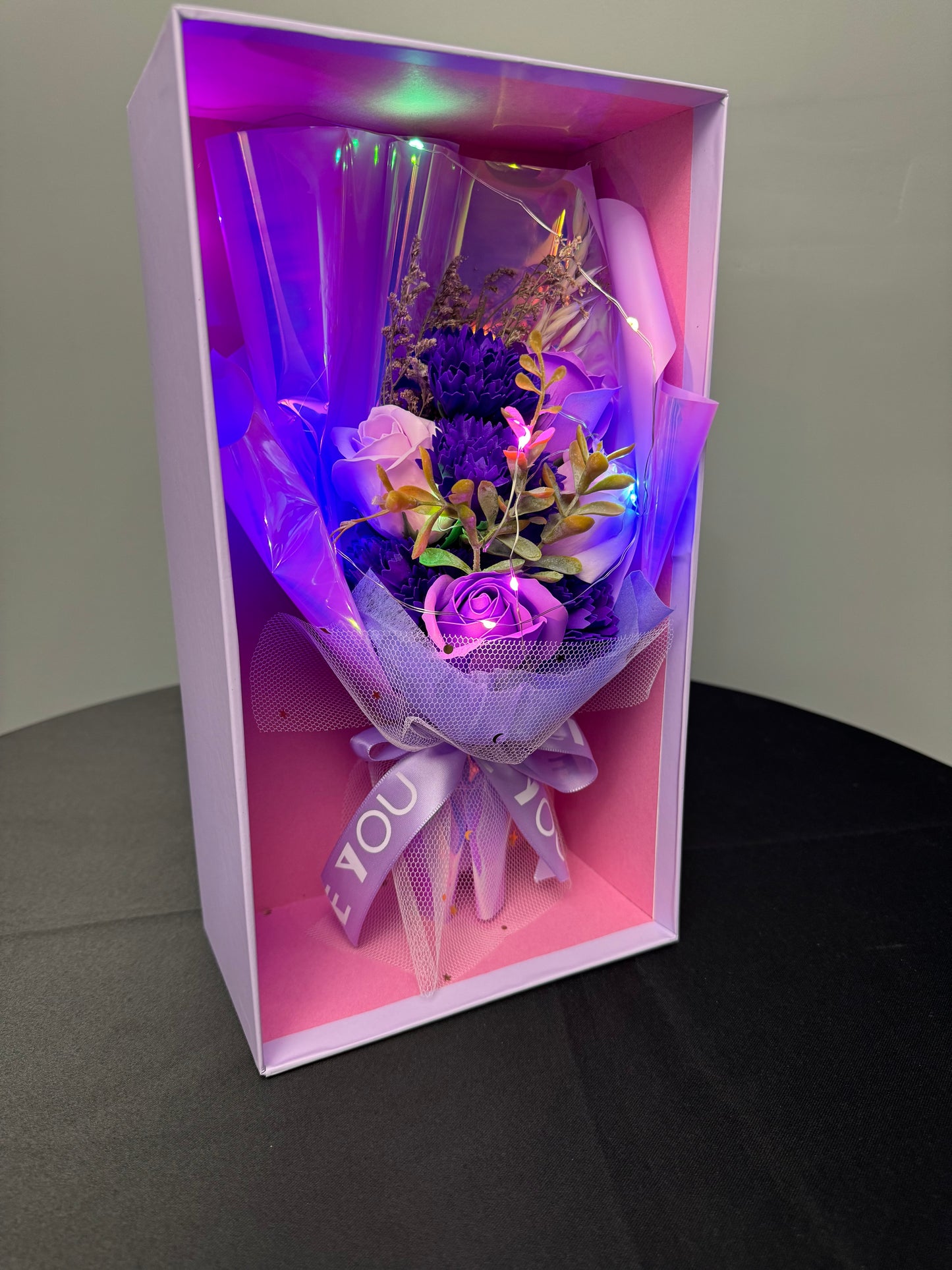 Faux Flower Bouquets in Gift Box