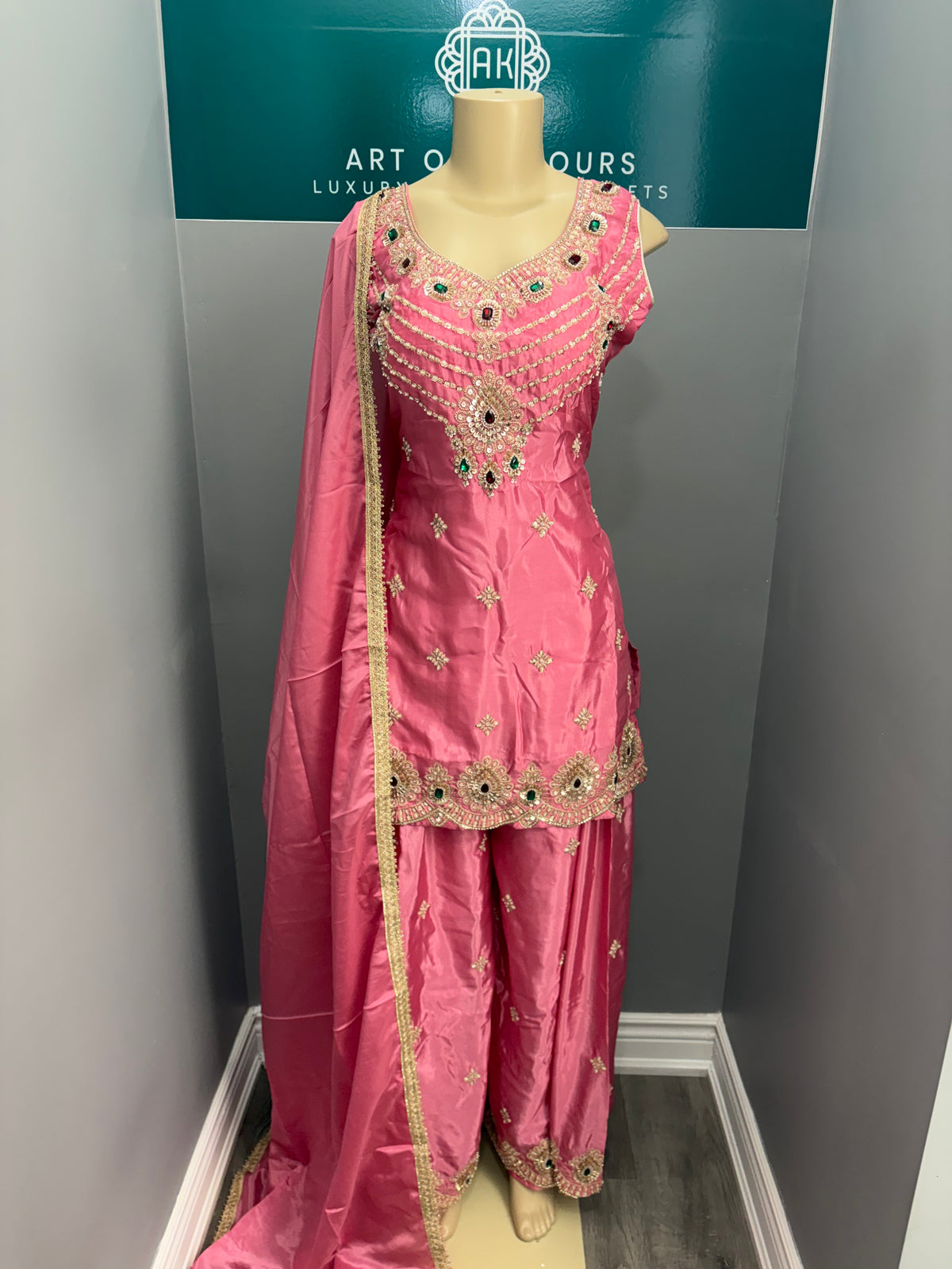 Readymade Crepe Sharara Suit- AK5758-0526