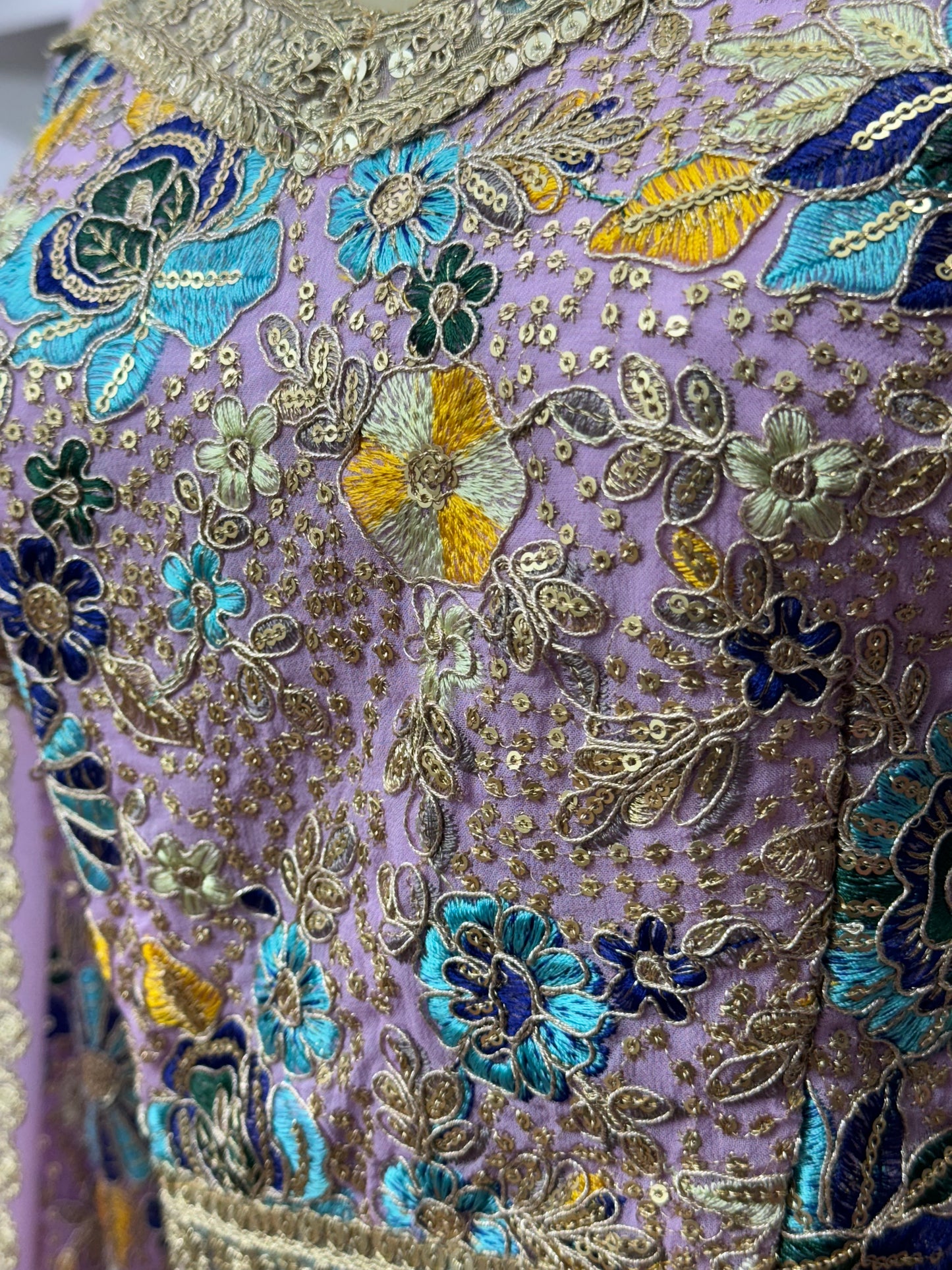 Thread Work Lehenga Lavender