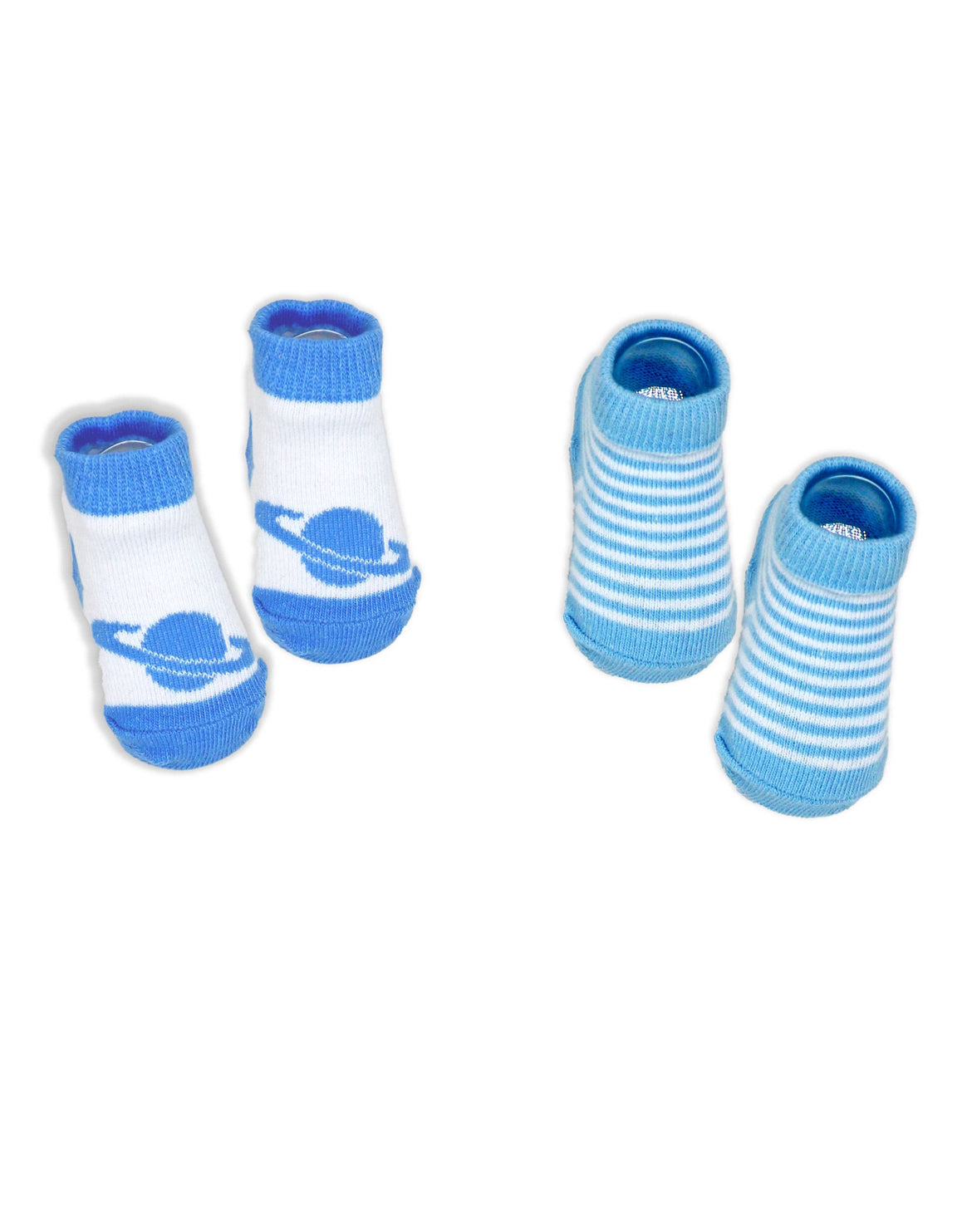 5 pc Bibs and Socks - Blue Galaxy