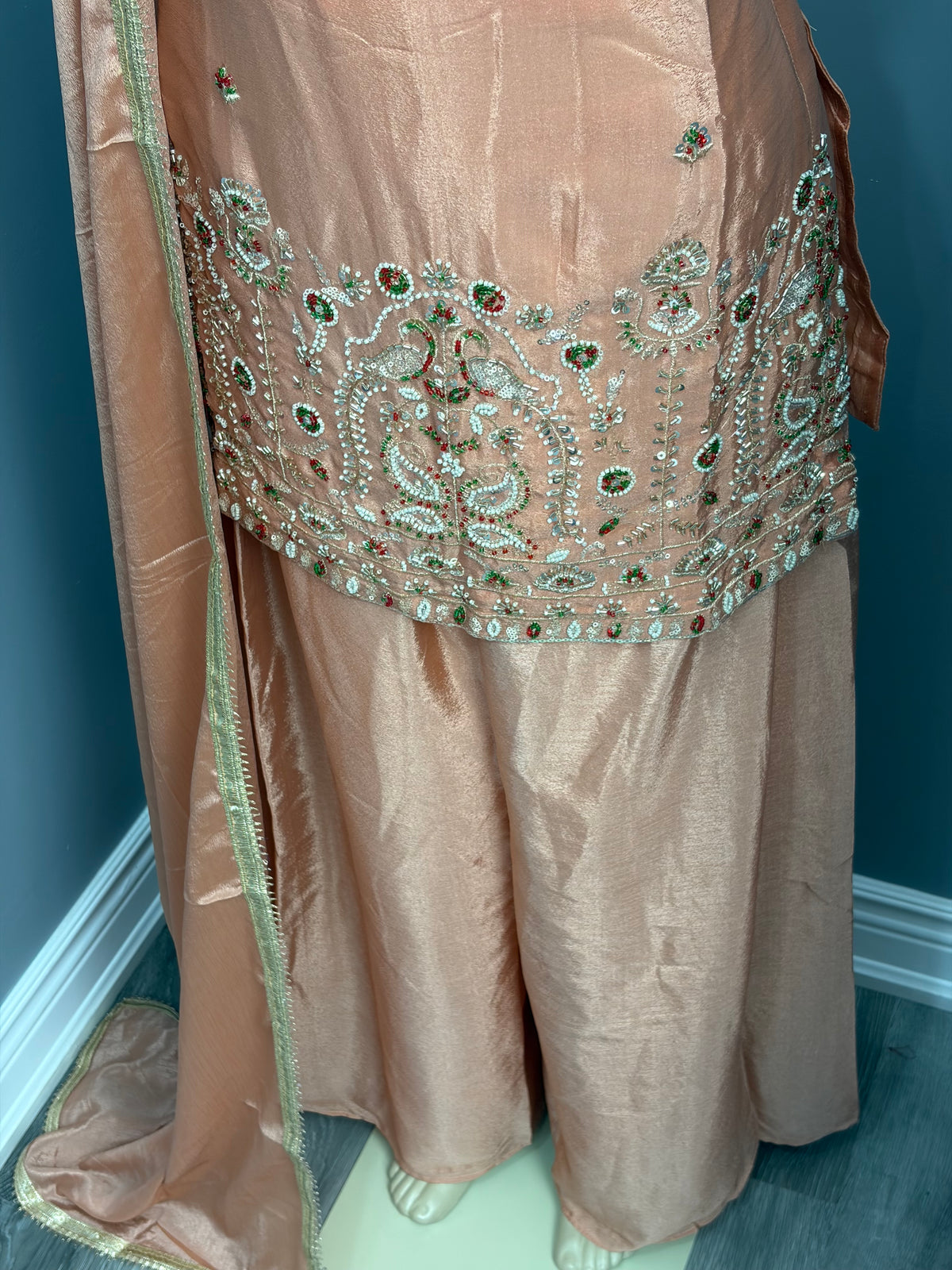 Peach Readymade Sharara Suit AK6974-2626