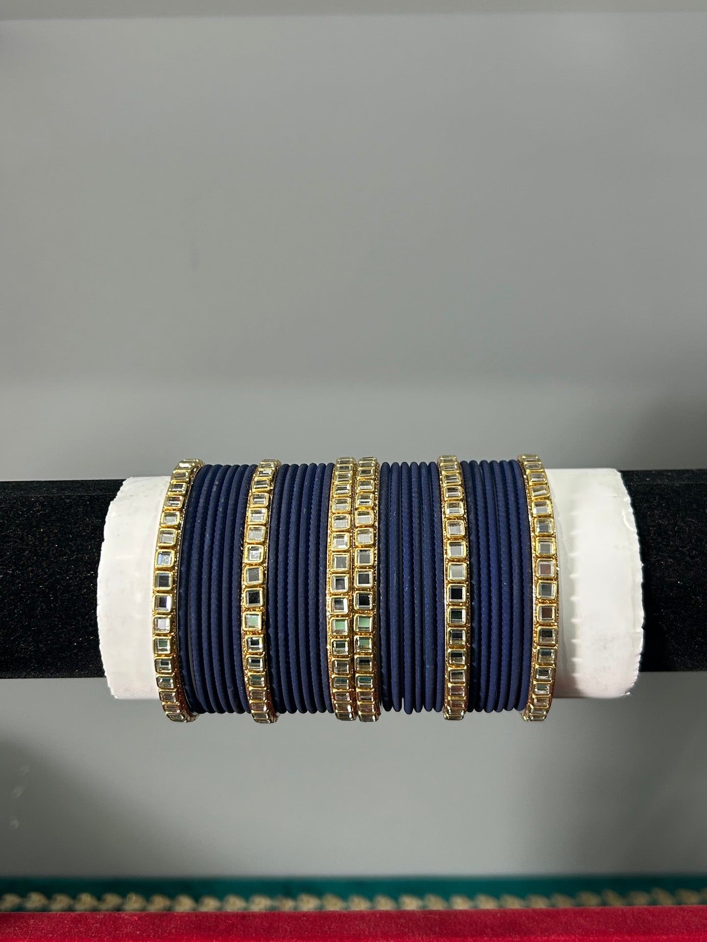 Navy Mirror Bangles