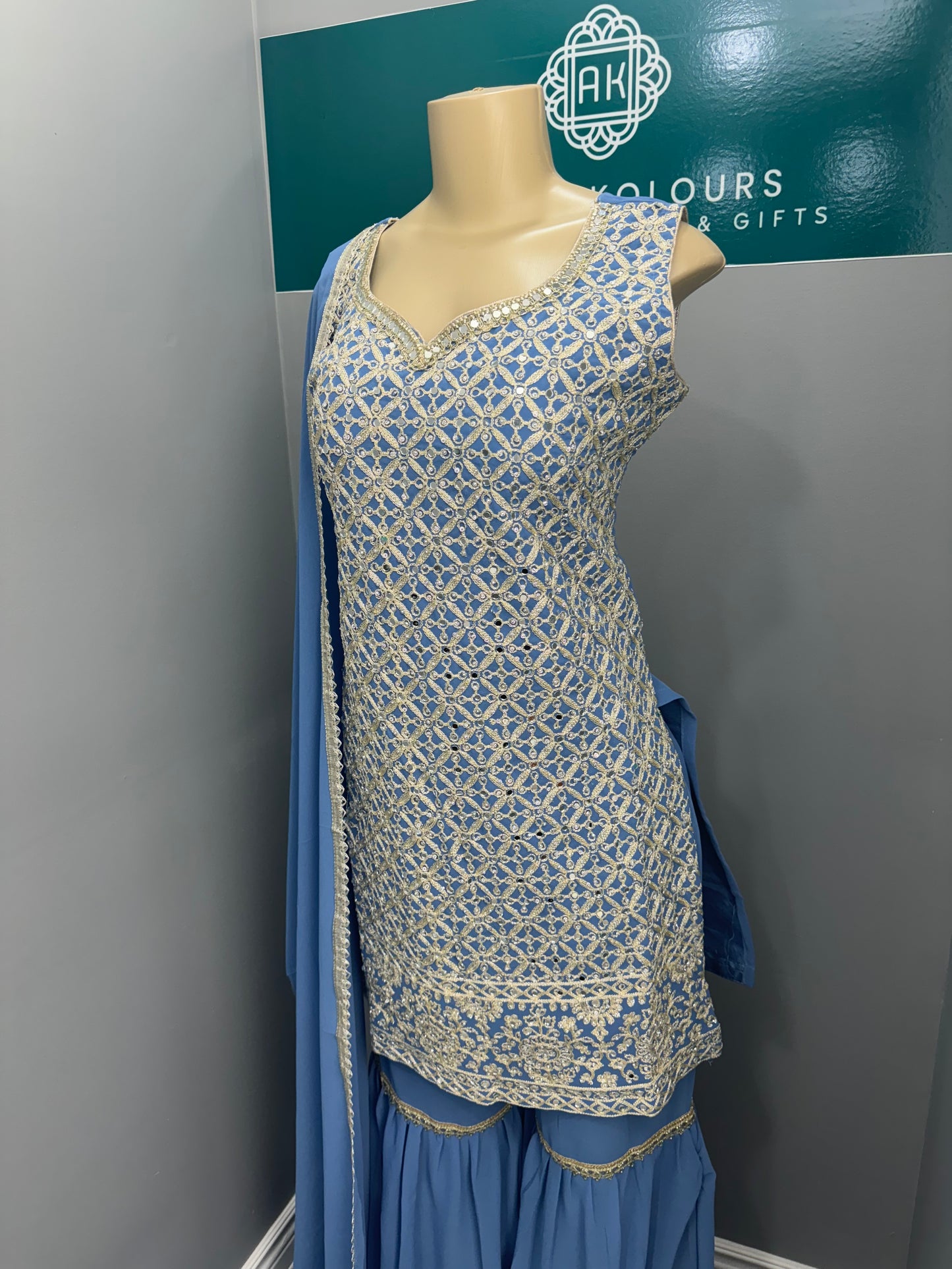 Powder Shisha Readymade Gharara Suit