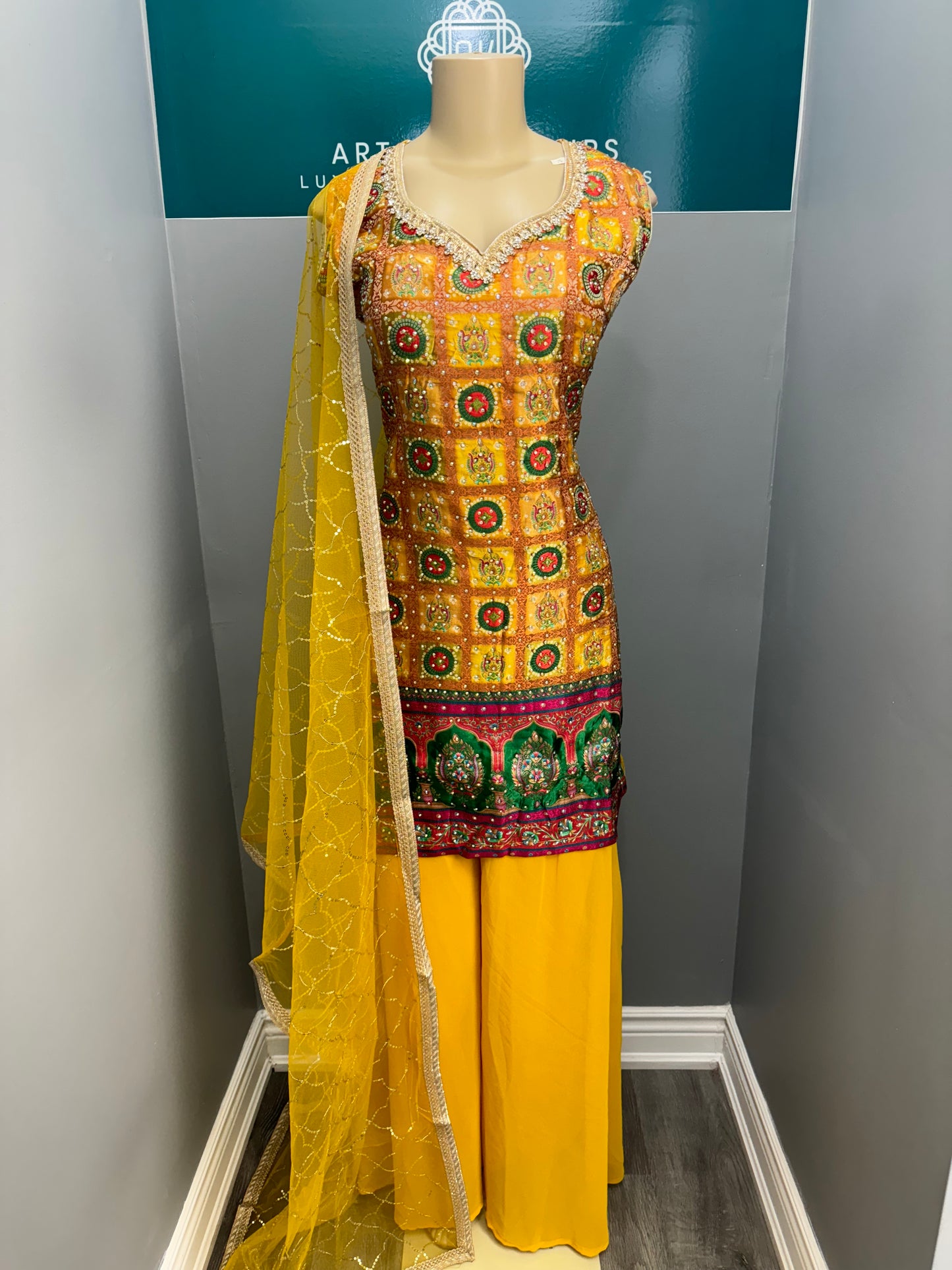 Readymade Sharara Suit- AK5456-26