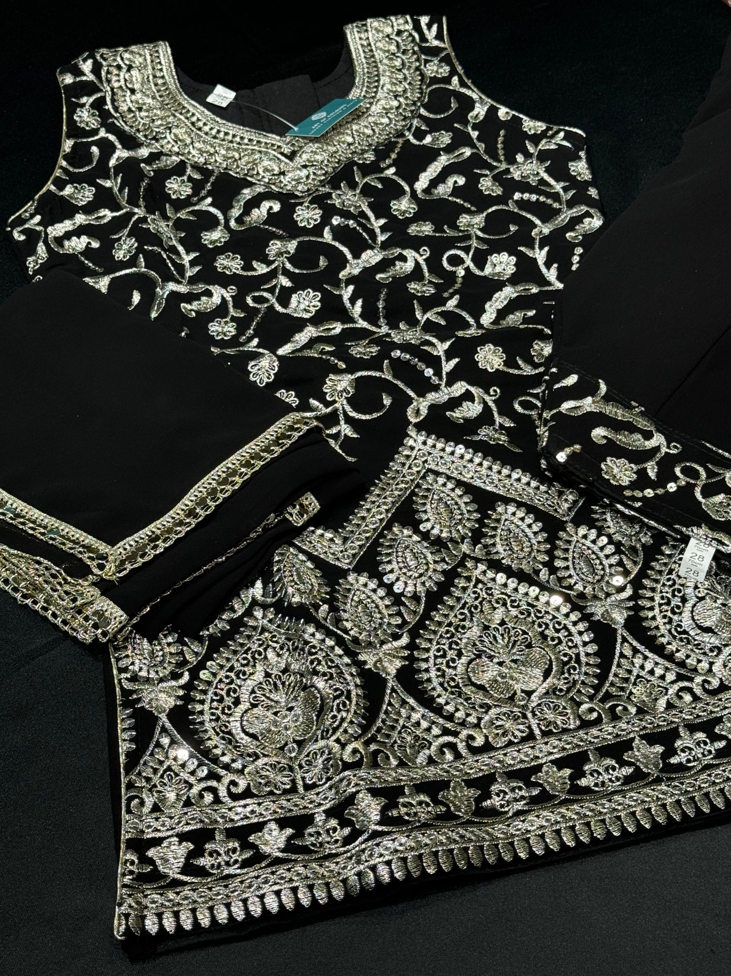 Arzo Kids Salwar Suit- Black