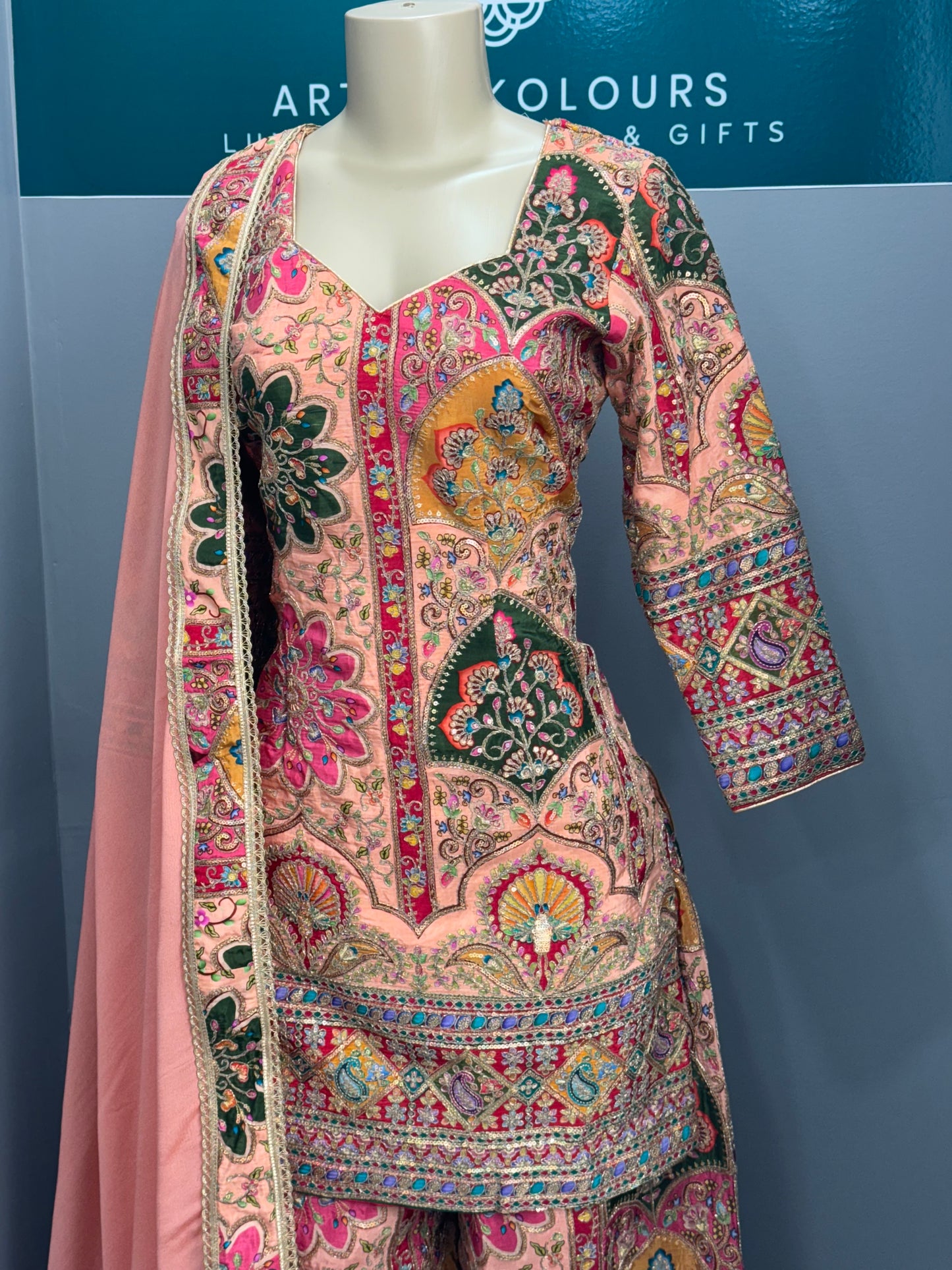 Position Work Sharara Suit- AK3536-0426