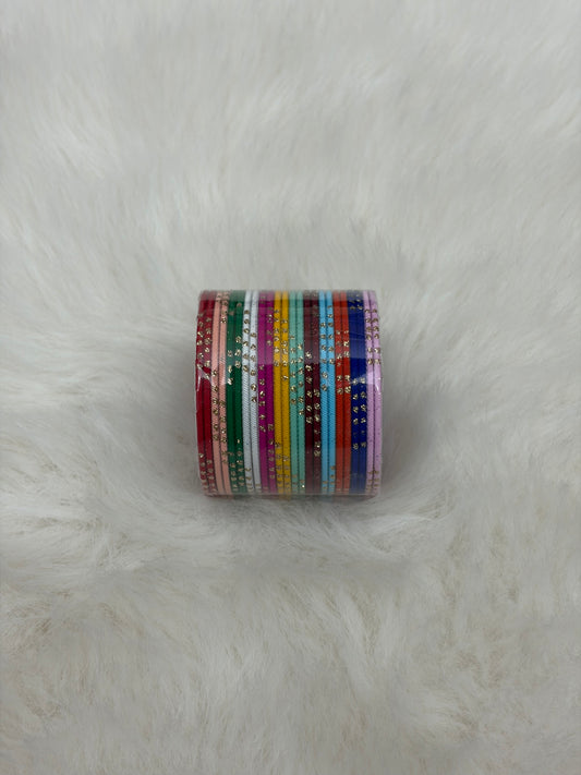 Kids Plain Bangles- Multi Colour