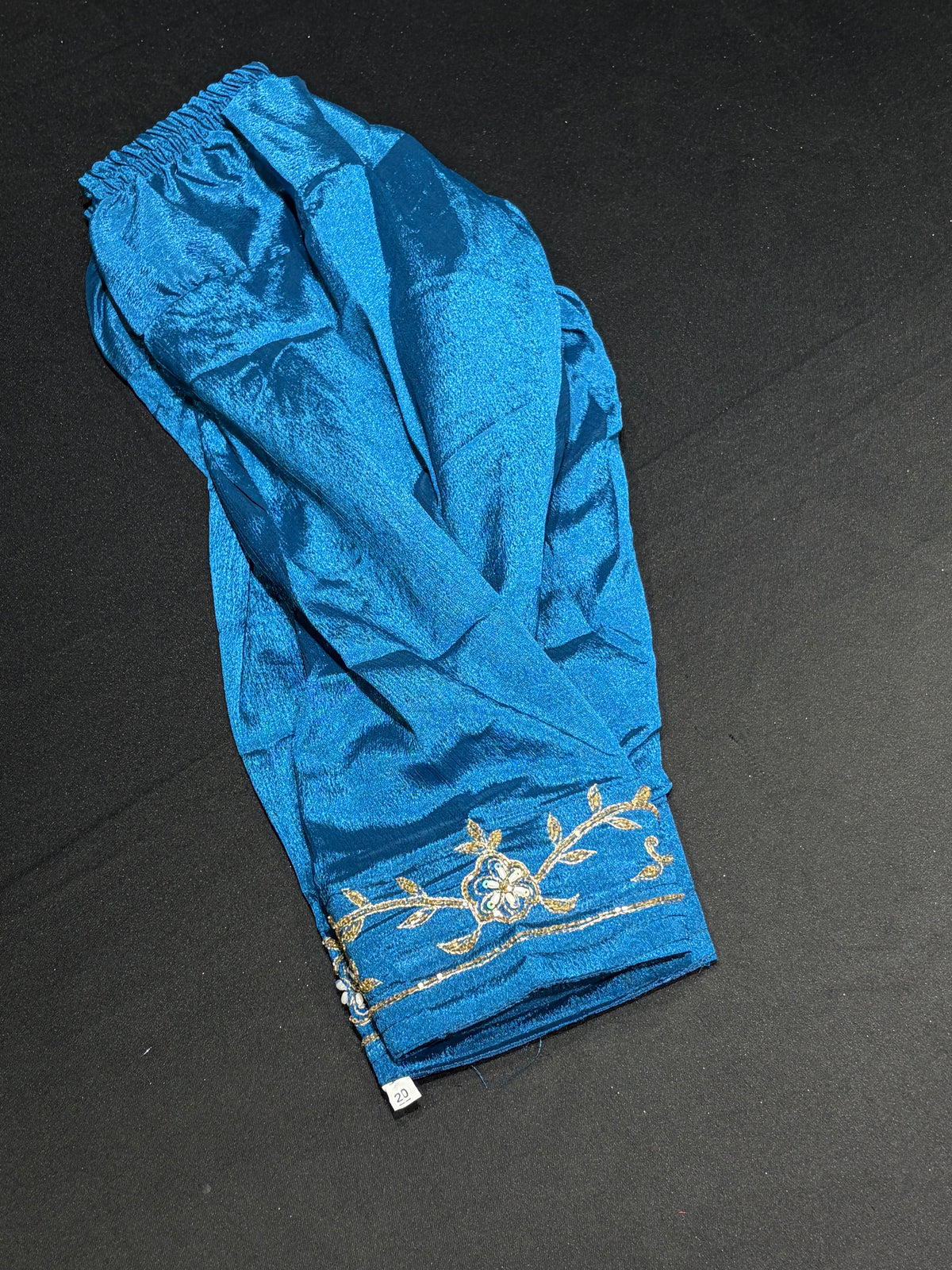 Blue Gold Handwork Salwar Suit