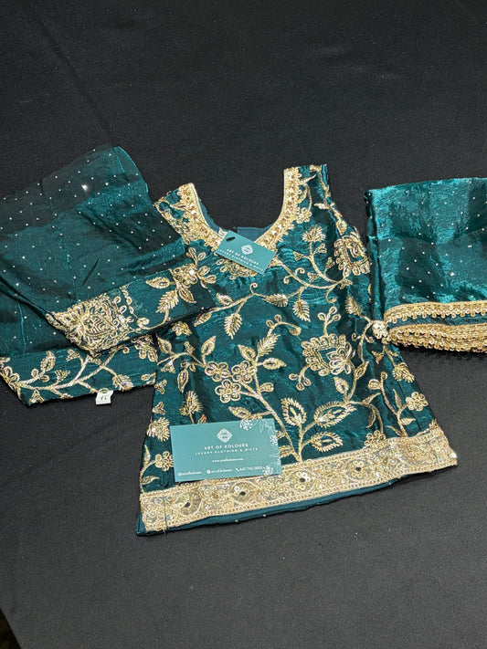 Baby Bottle Green Salwar Suit