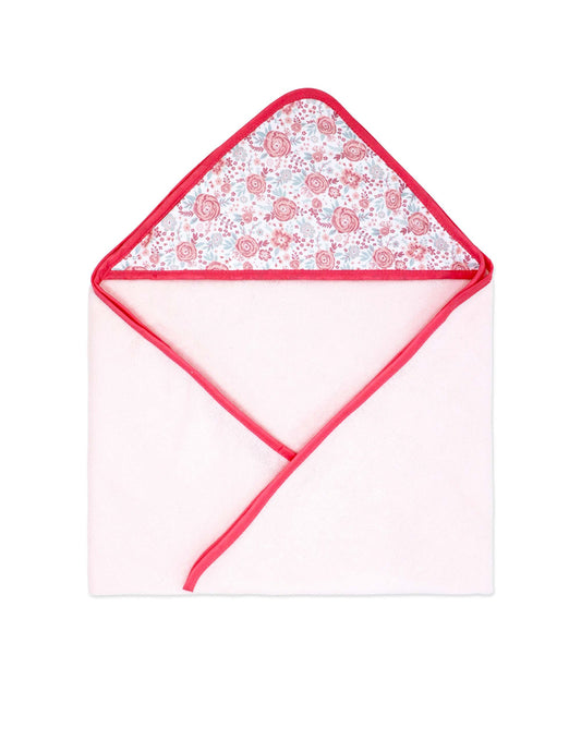 2 Pack Floral Baby Towel - Pink & White