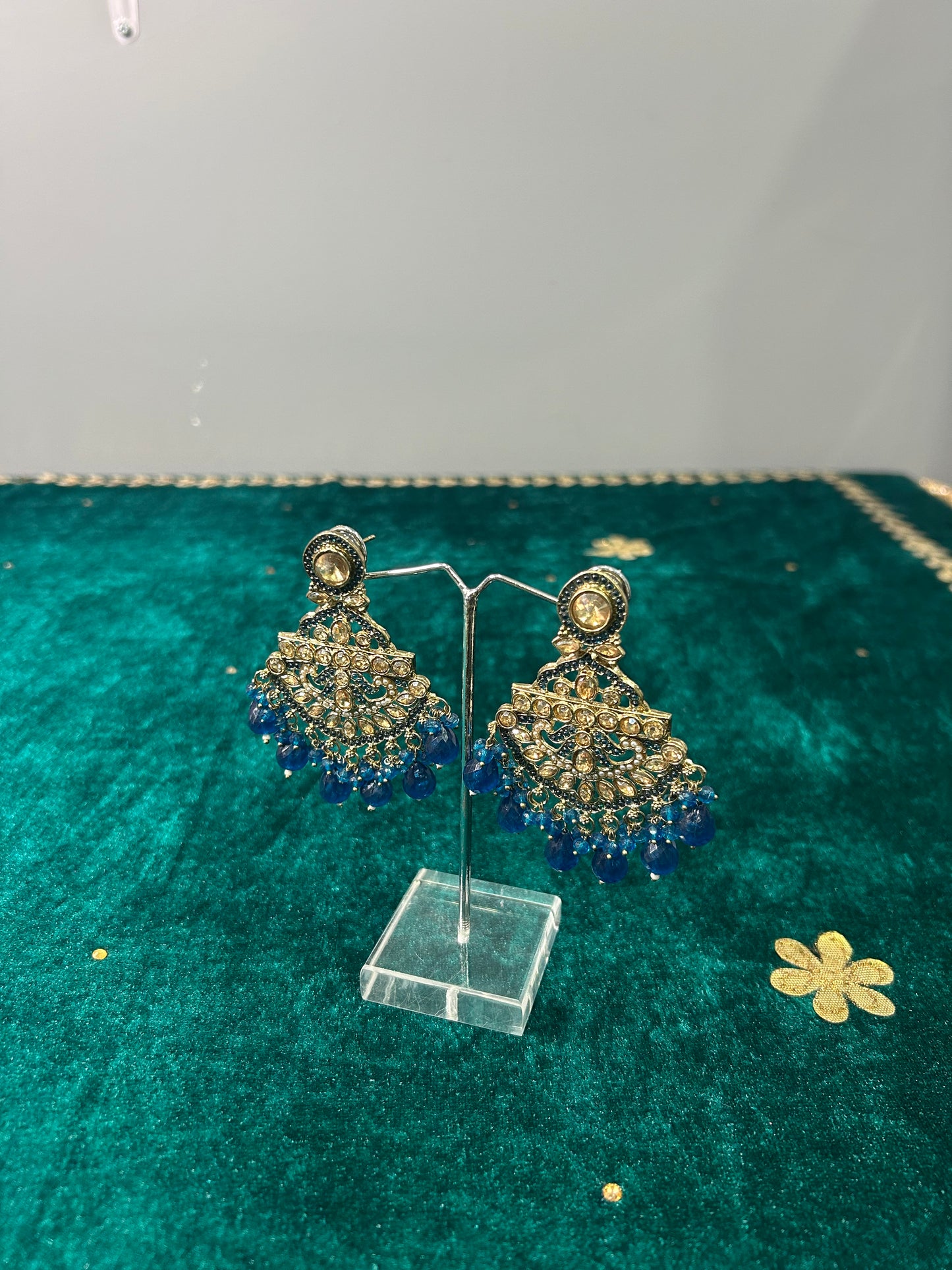 Navy Esha Earrings