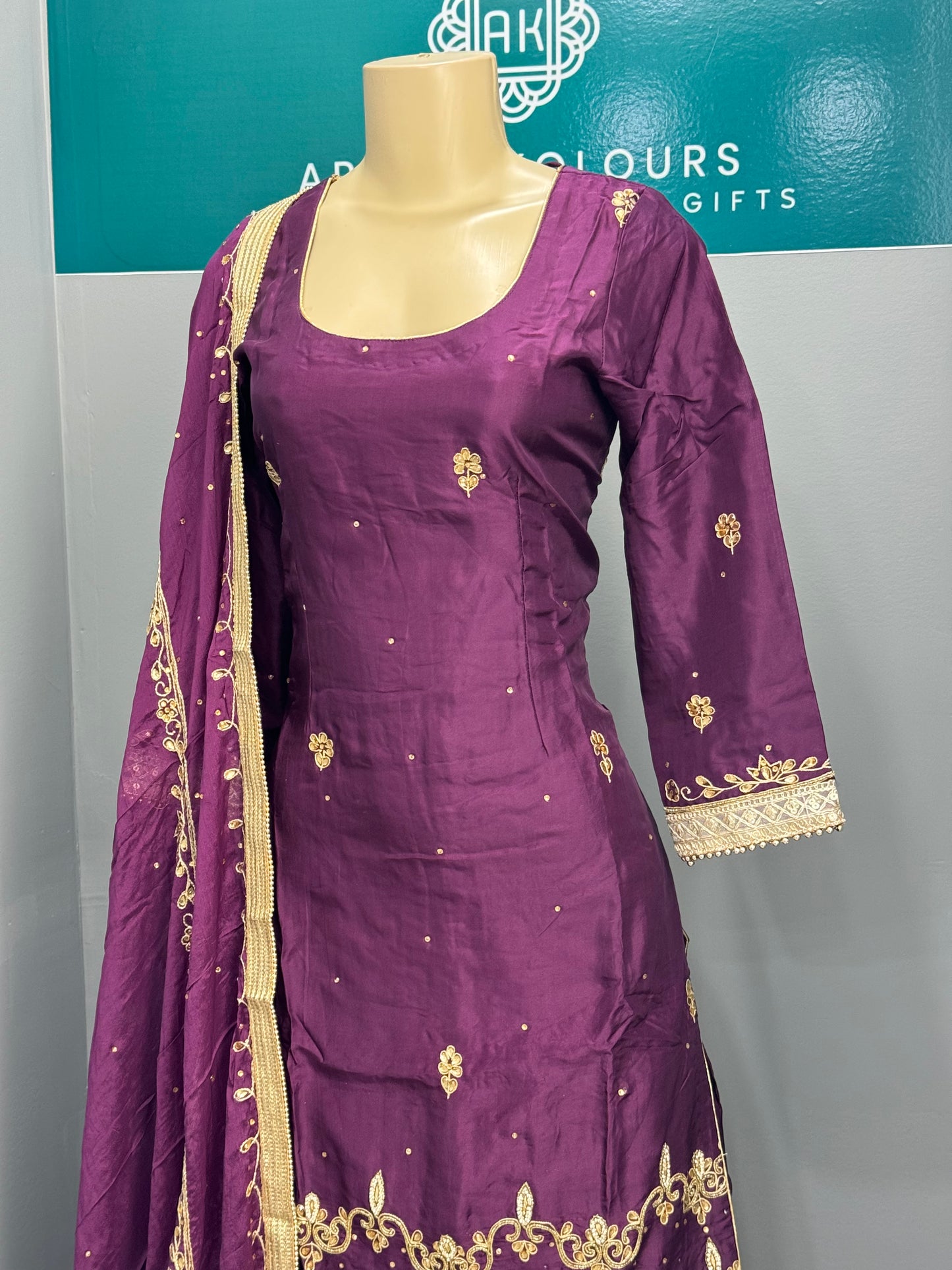 Handwork Salwar Suit- Wine
