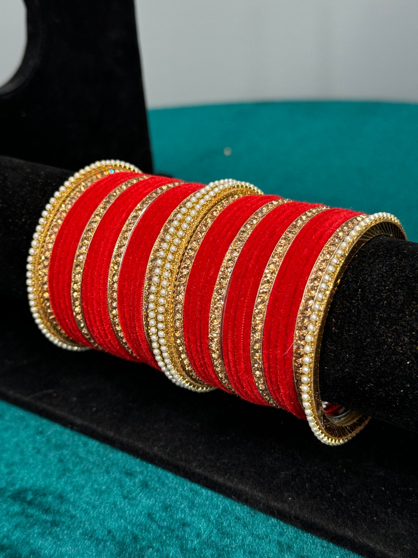 Designer Velvet Work Bangles