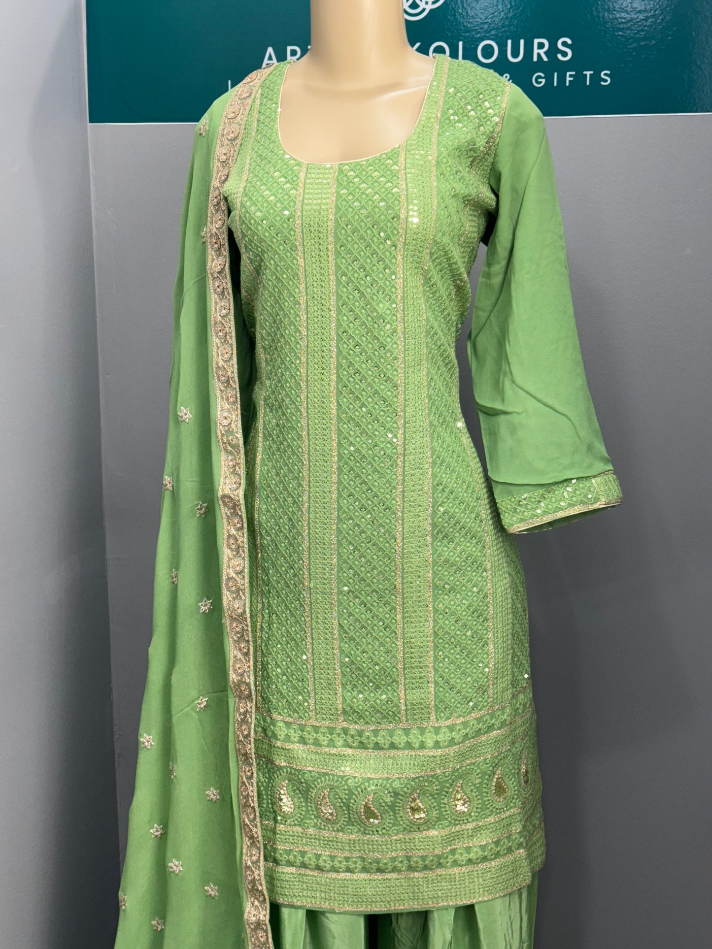Lucknavi Work Sharara Suit