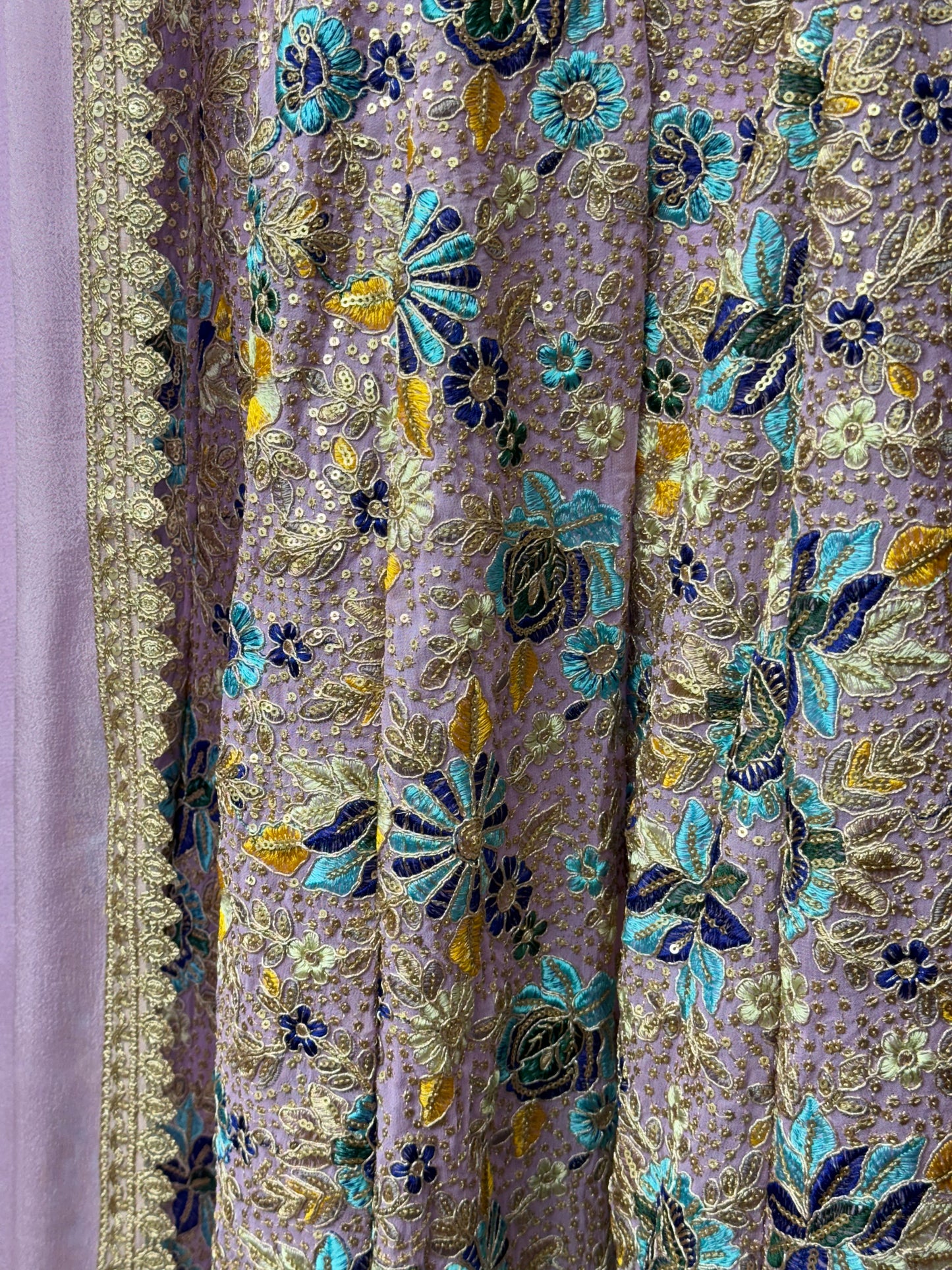 Thread Work Lehenga Lavender