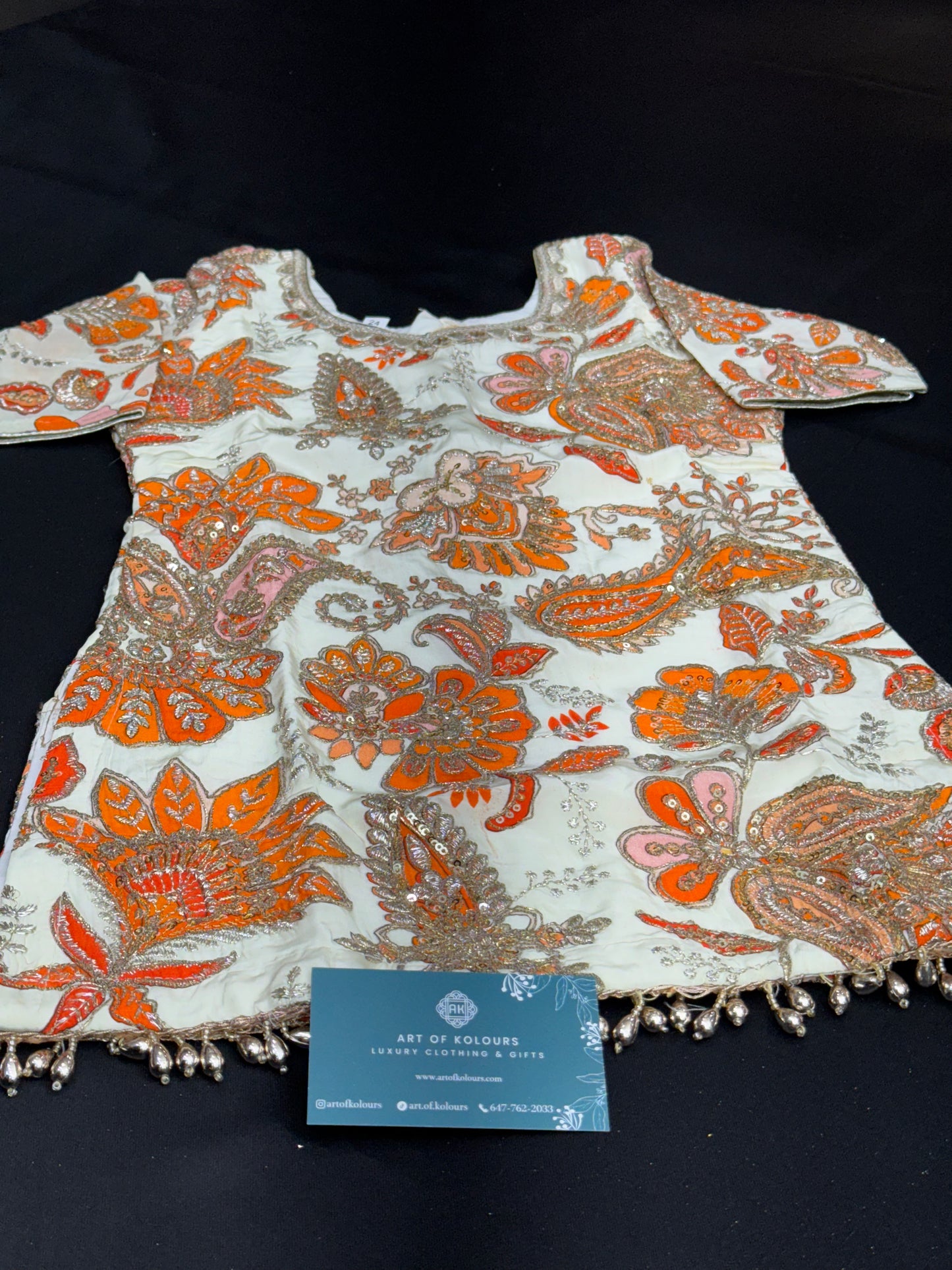 Eknoor Kids Sharara Suit- Orange