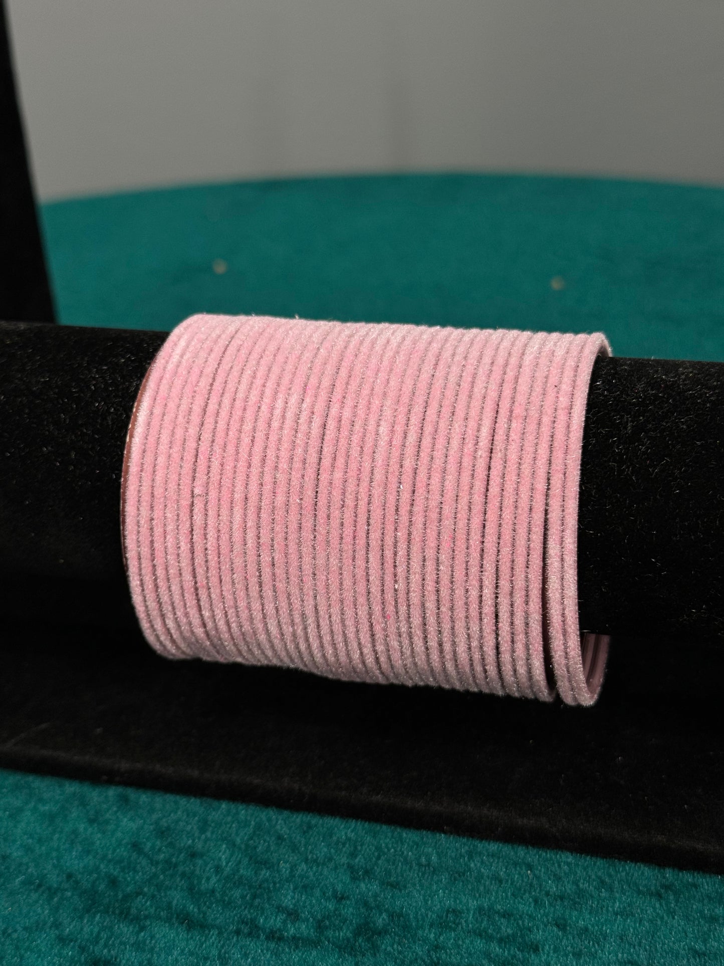Baby Pink Plain Velvet Bangles