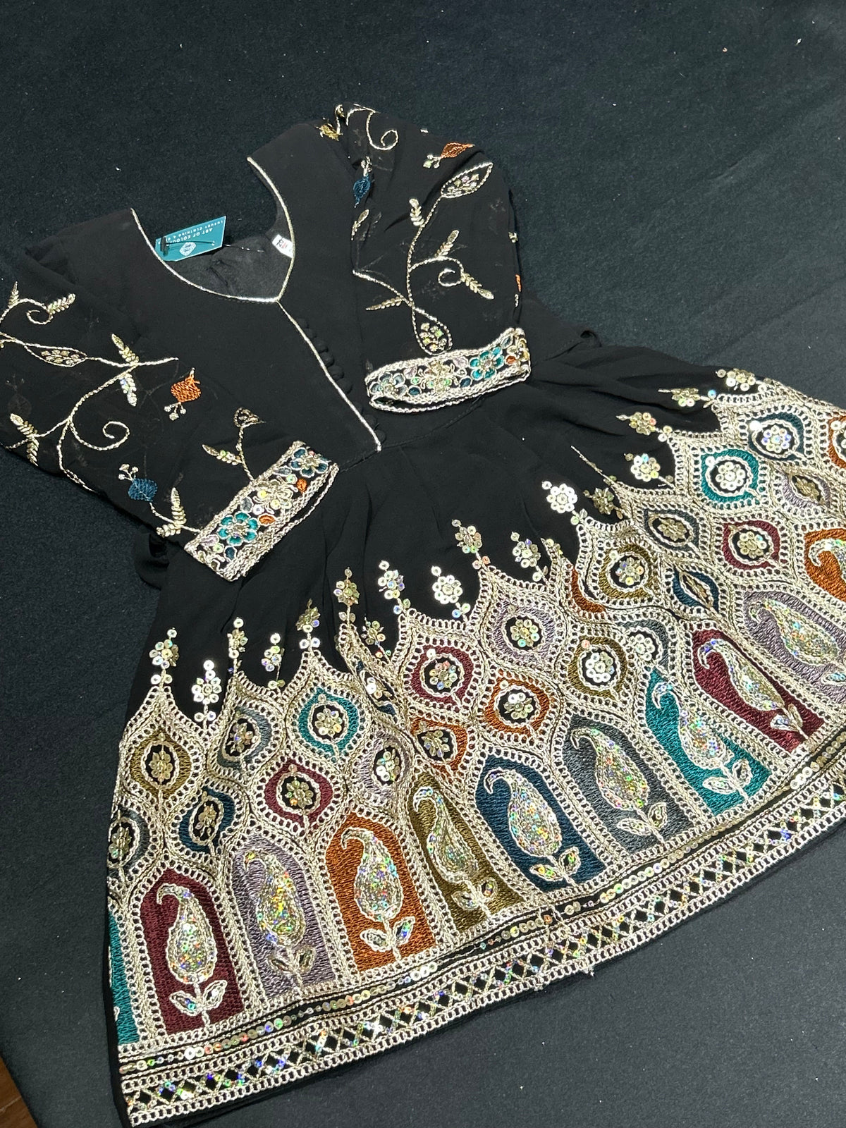 Paisley Black Frock Suit