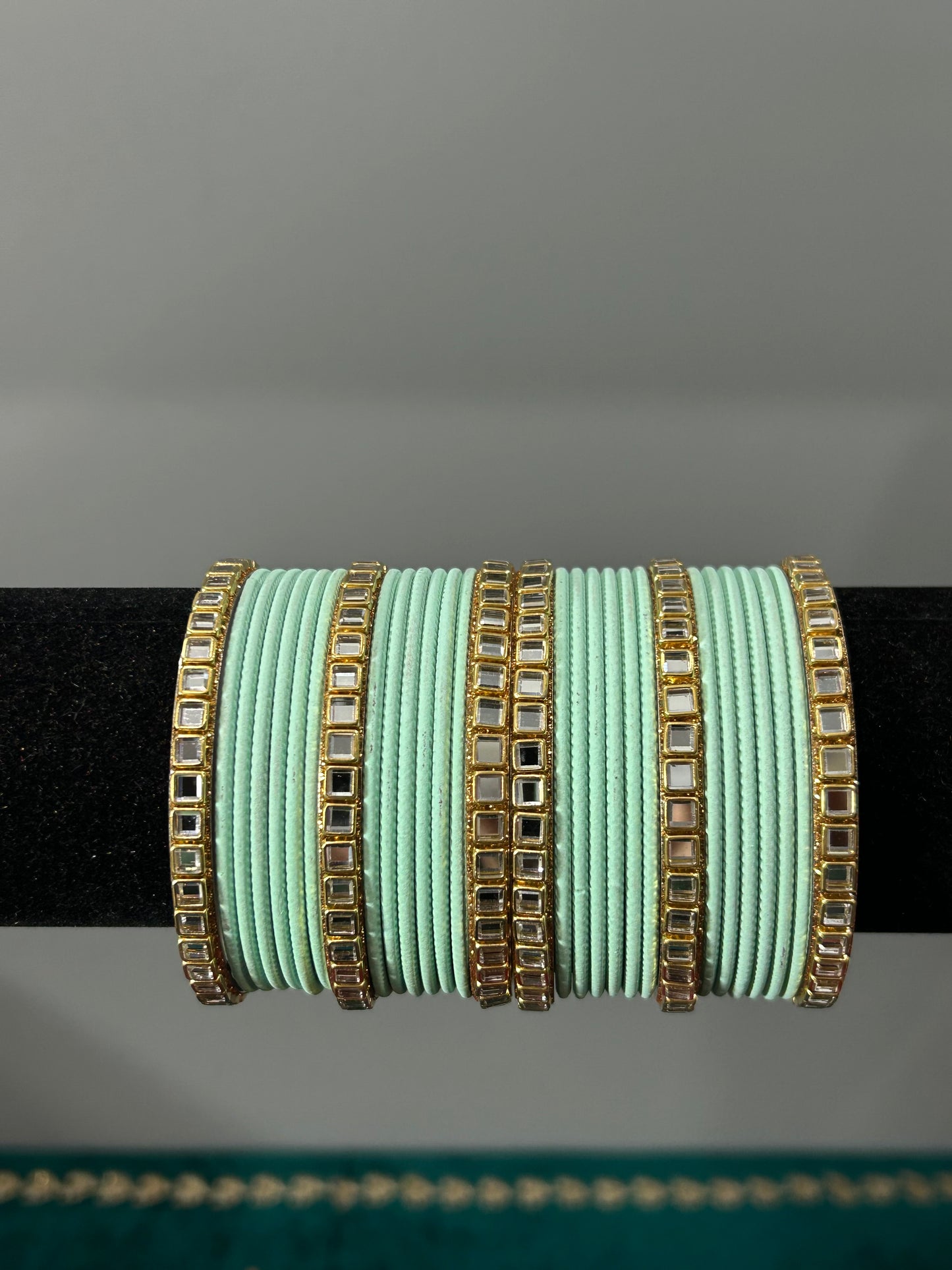 Mint Green Mirror Bangles