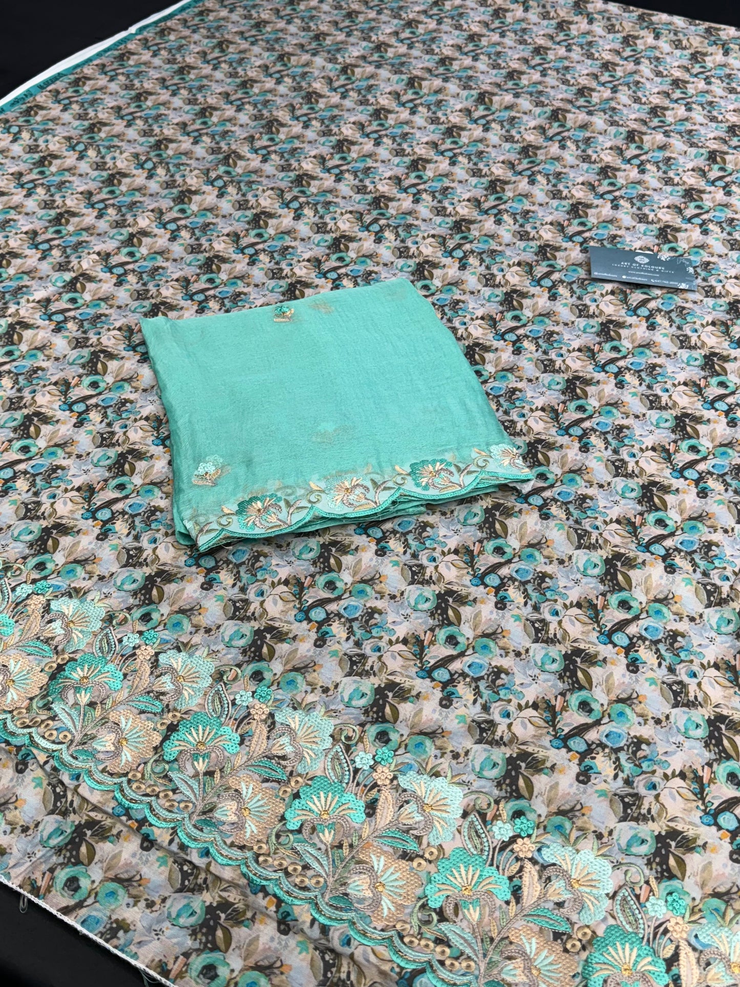 Amro Bibi Blue Unstitched Suit