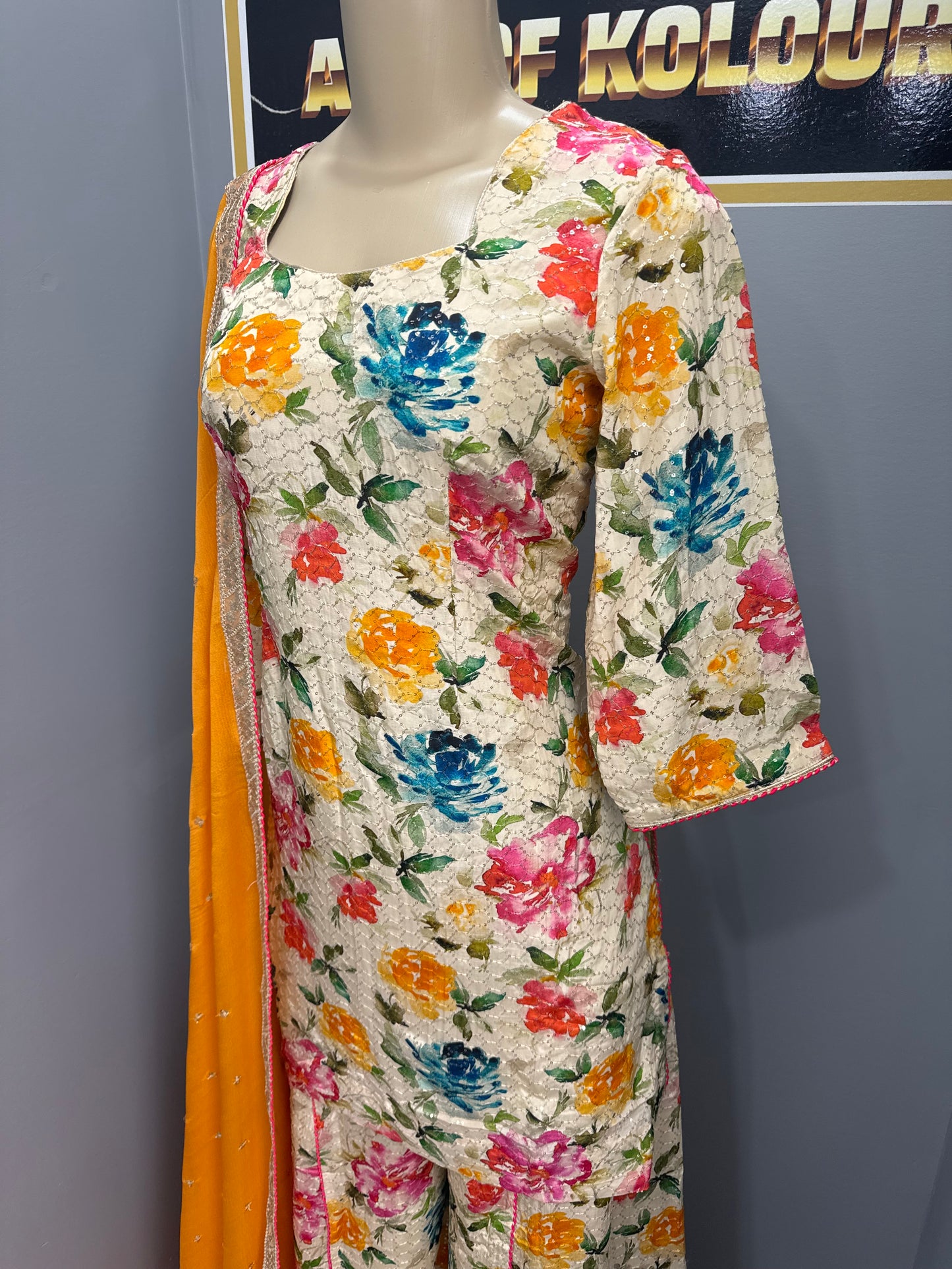 White Jasmine Gulzar Sharara Suit