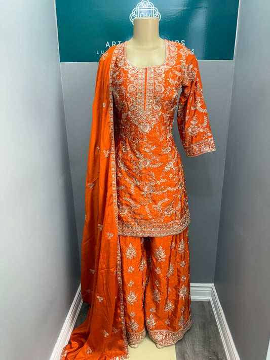 Readymade Sharara Suit- AK7073-18