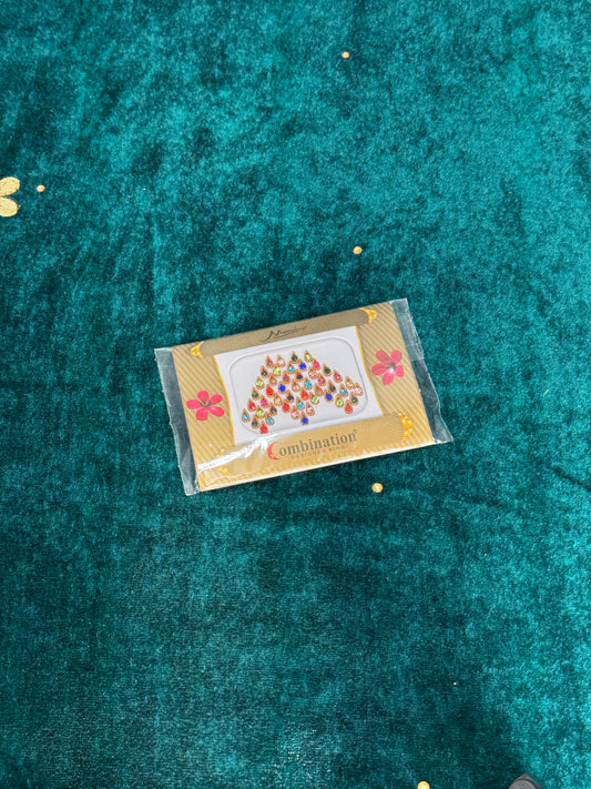 AD Multicolour Raindrop Bindis