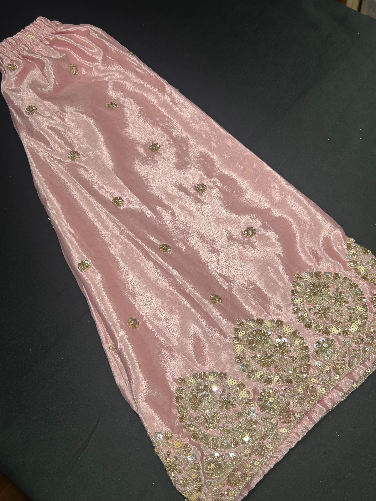 Pink Kid’s Sharara Beadwork Suit